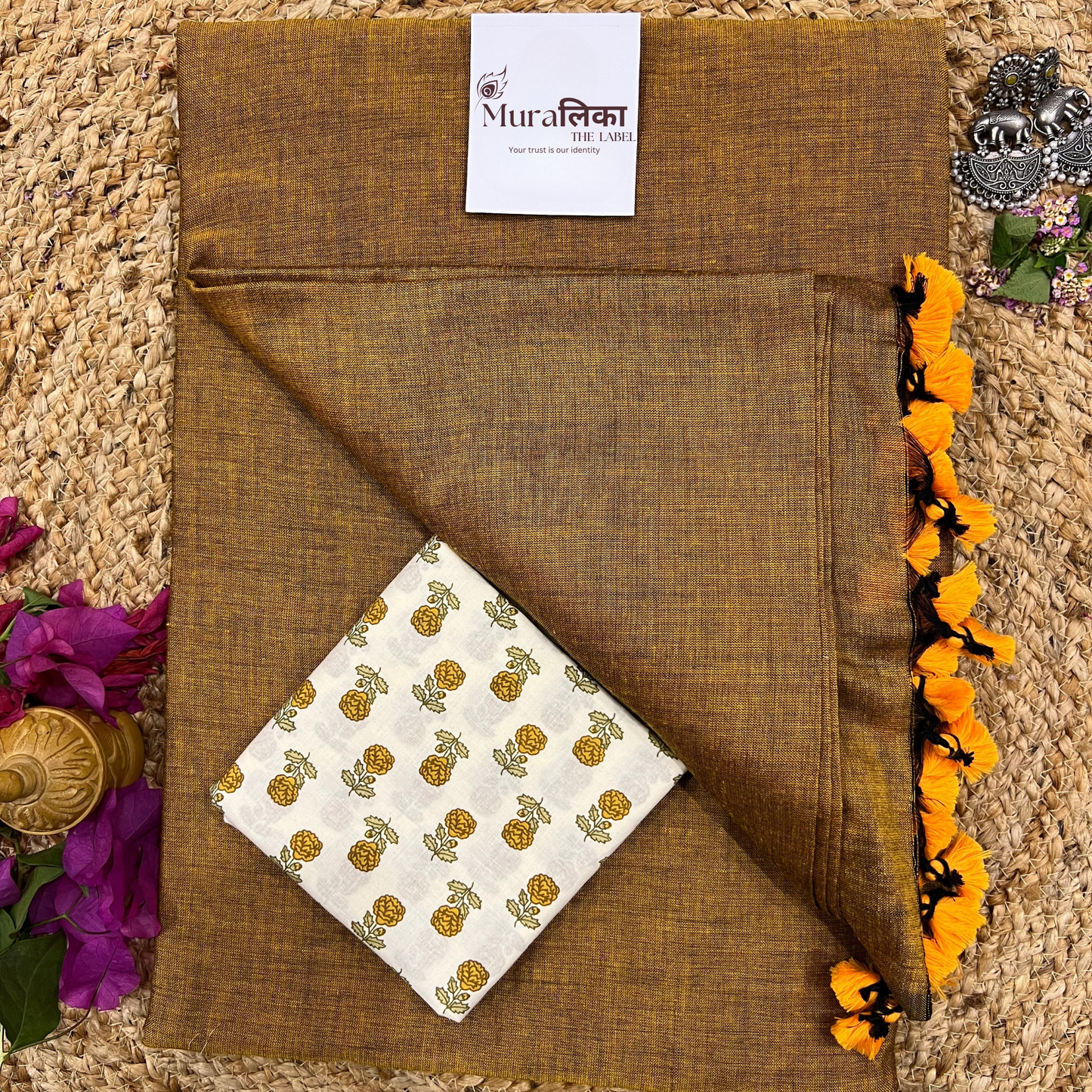 Muralika Mustard Handloom Saree