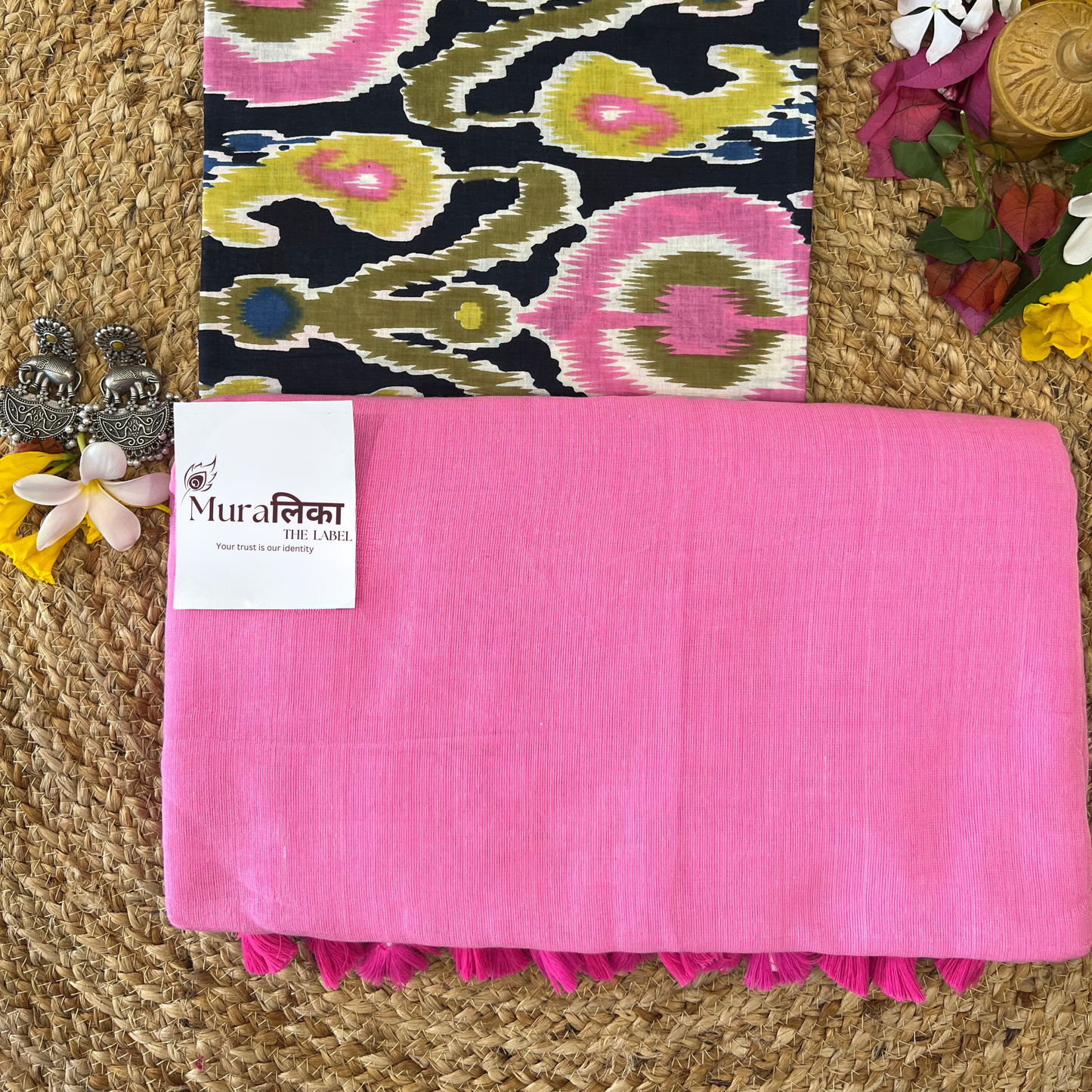 Muralika Pink Handloom Saree