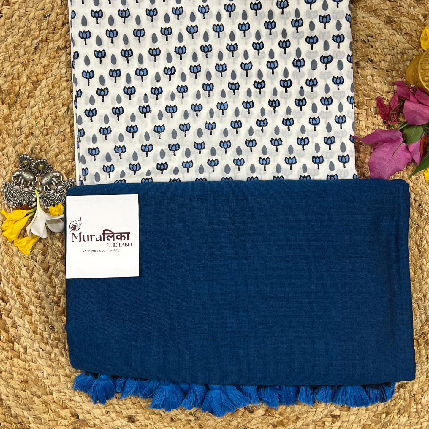 Muralika Indigo Handloom Saree