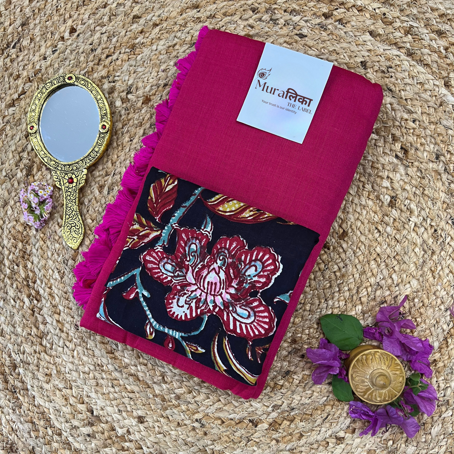 Muralika Queen Pink Handloom Saree