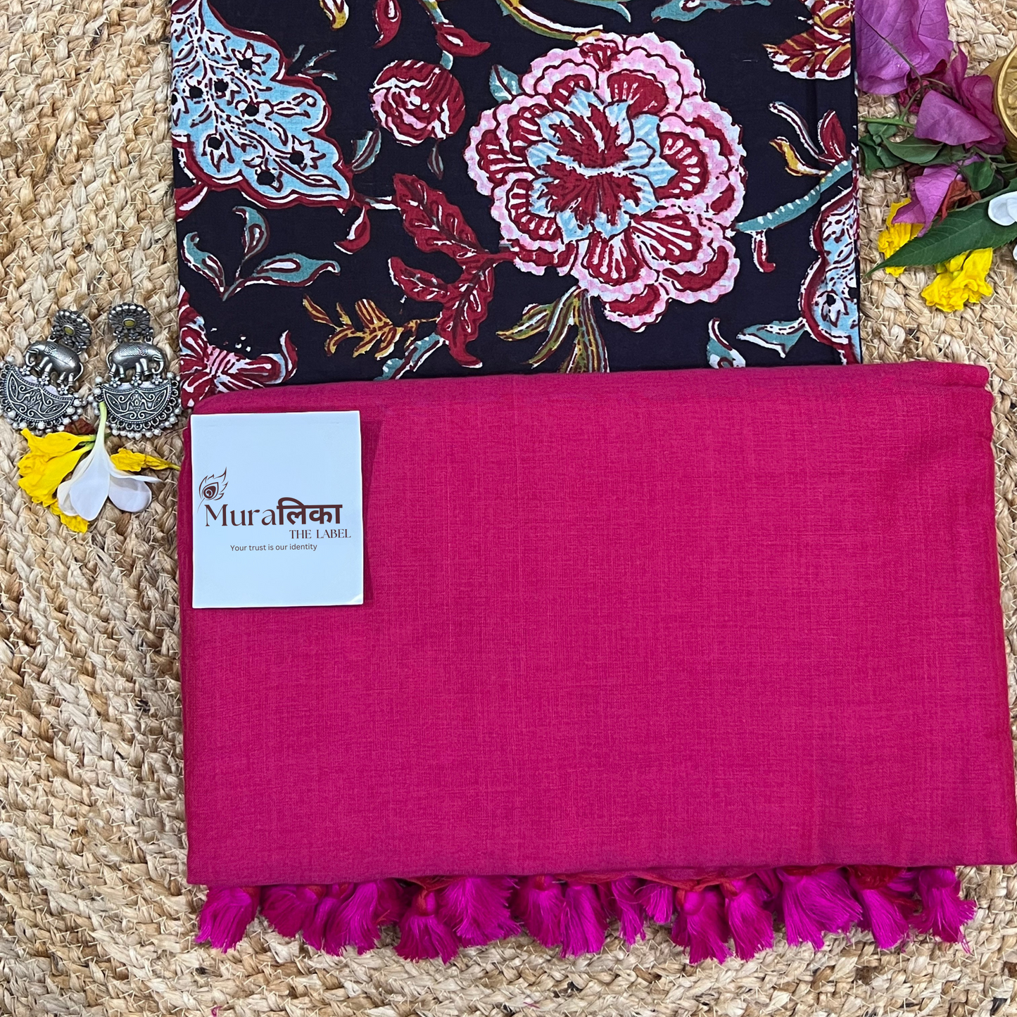 Muralika Queen Pink Handloom Saree