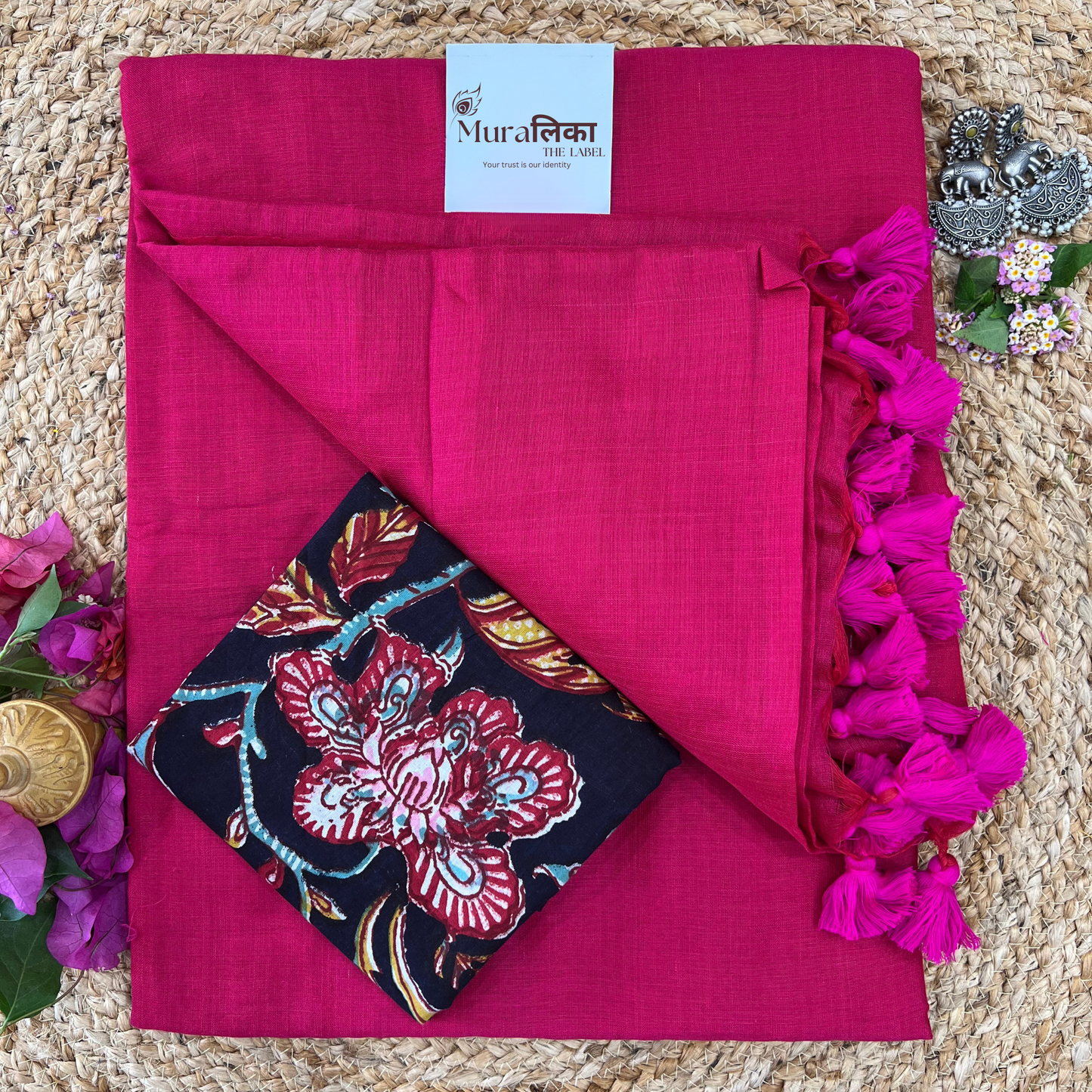 Muralika Queen Pink Handloom Saree