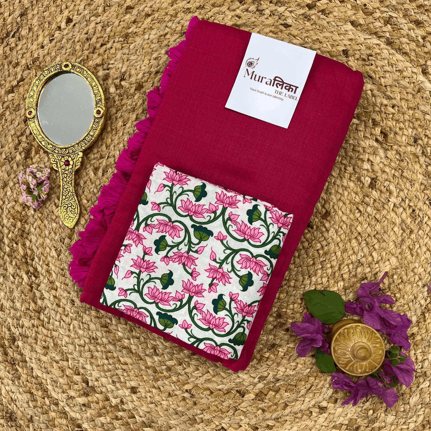 Muralika Queen Pink Handloom Saree