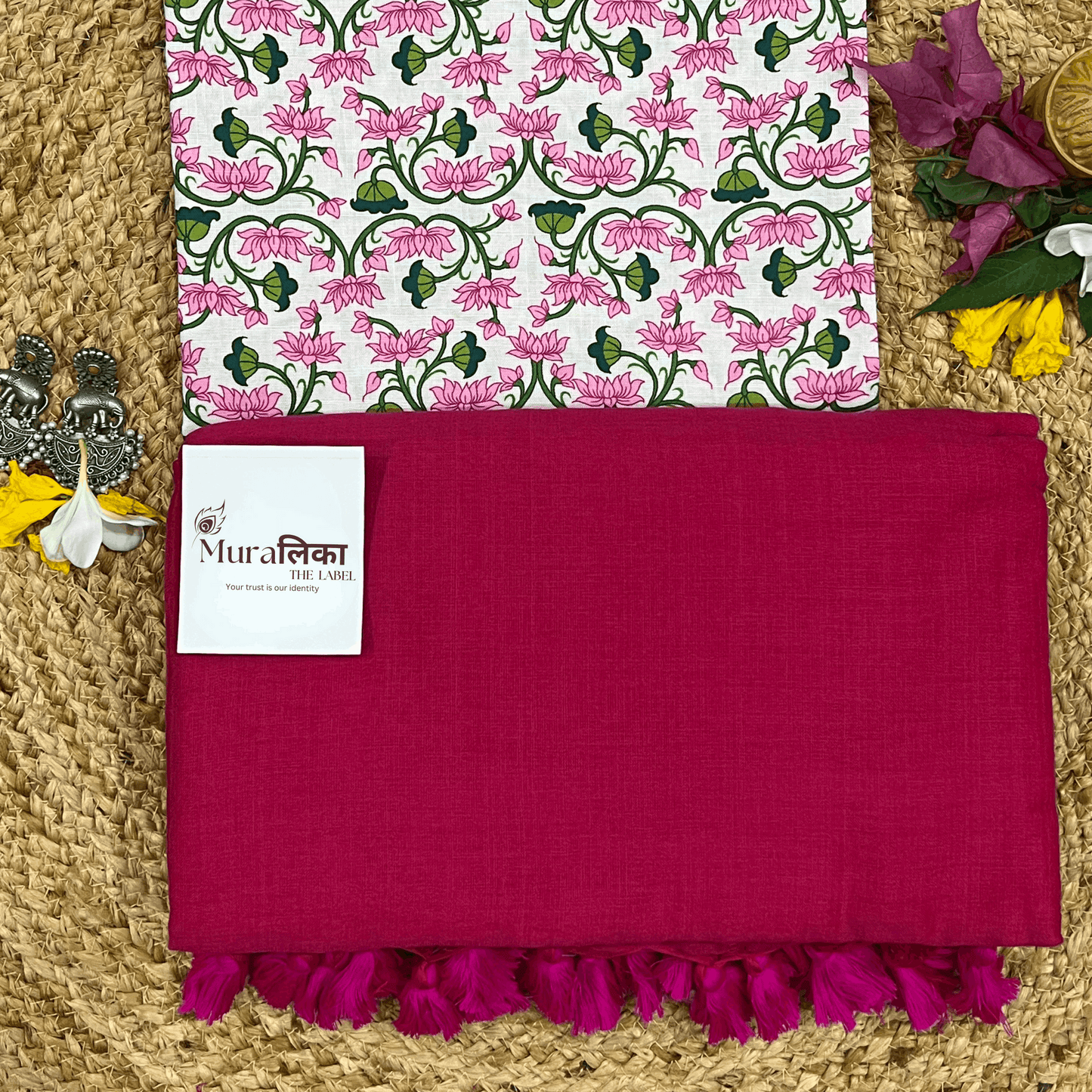 Muralika Queen Pink Handloom Saree