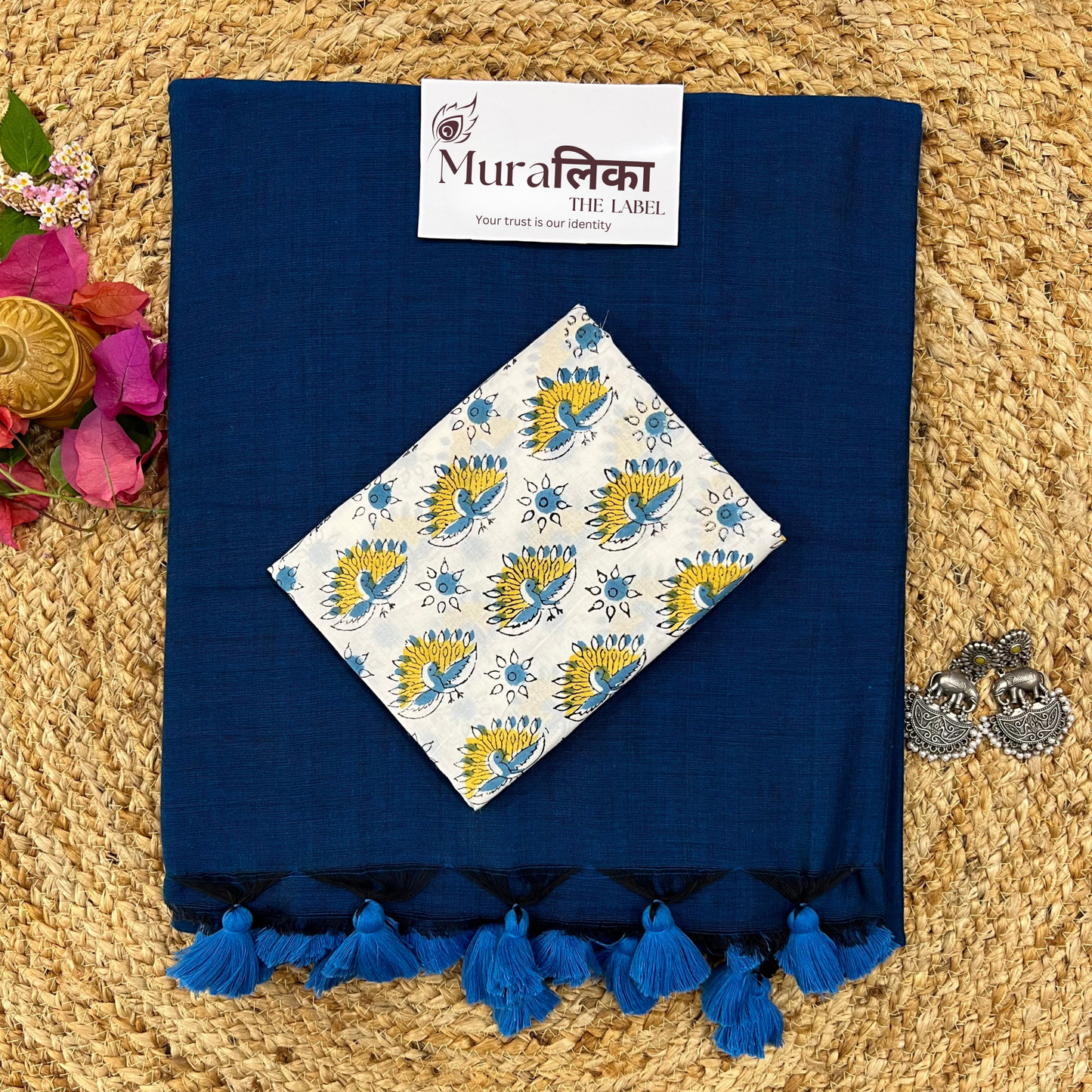 Muralika Indigo Handloom Saree