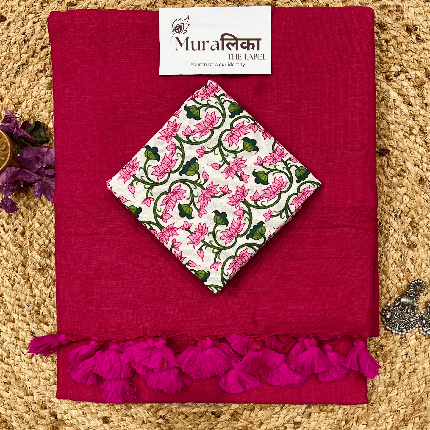Muralika Queen Pink Handloom Saree
