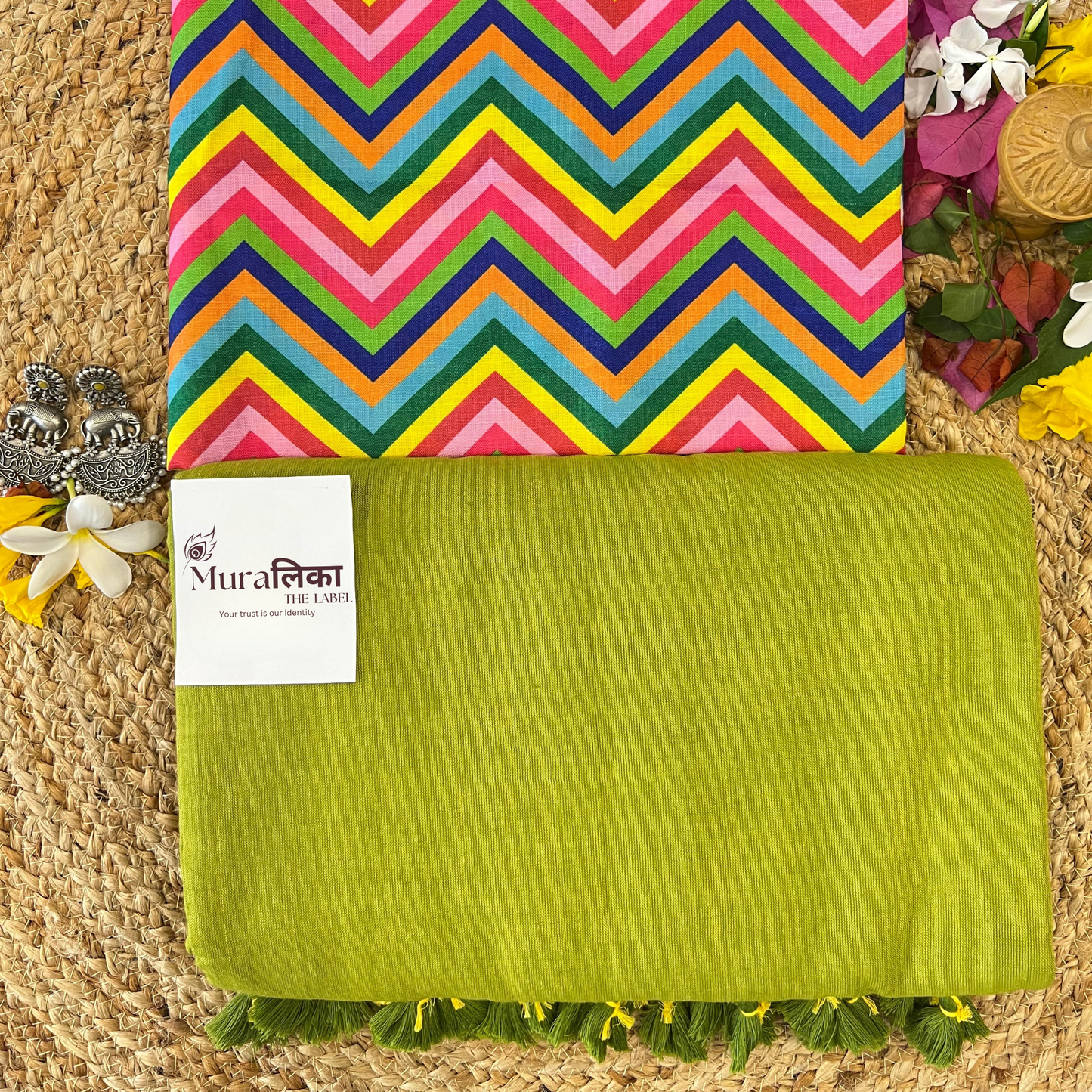 Muralika Light Mehendi Handloom Saree