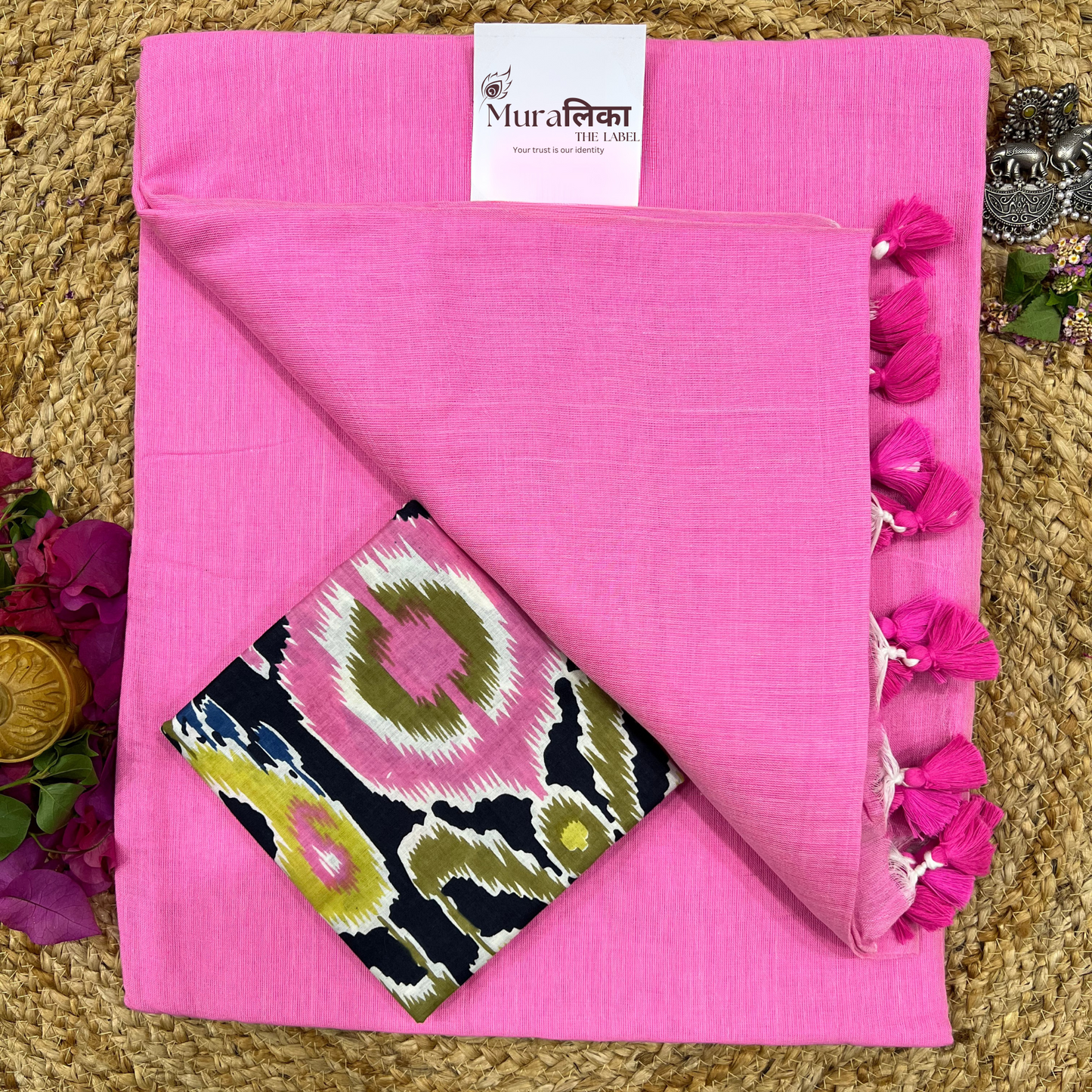 Muralika Pink Handloom Saree