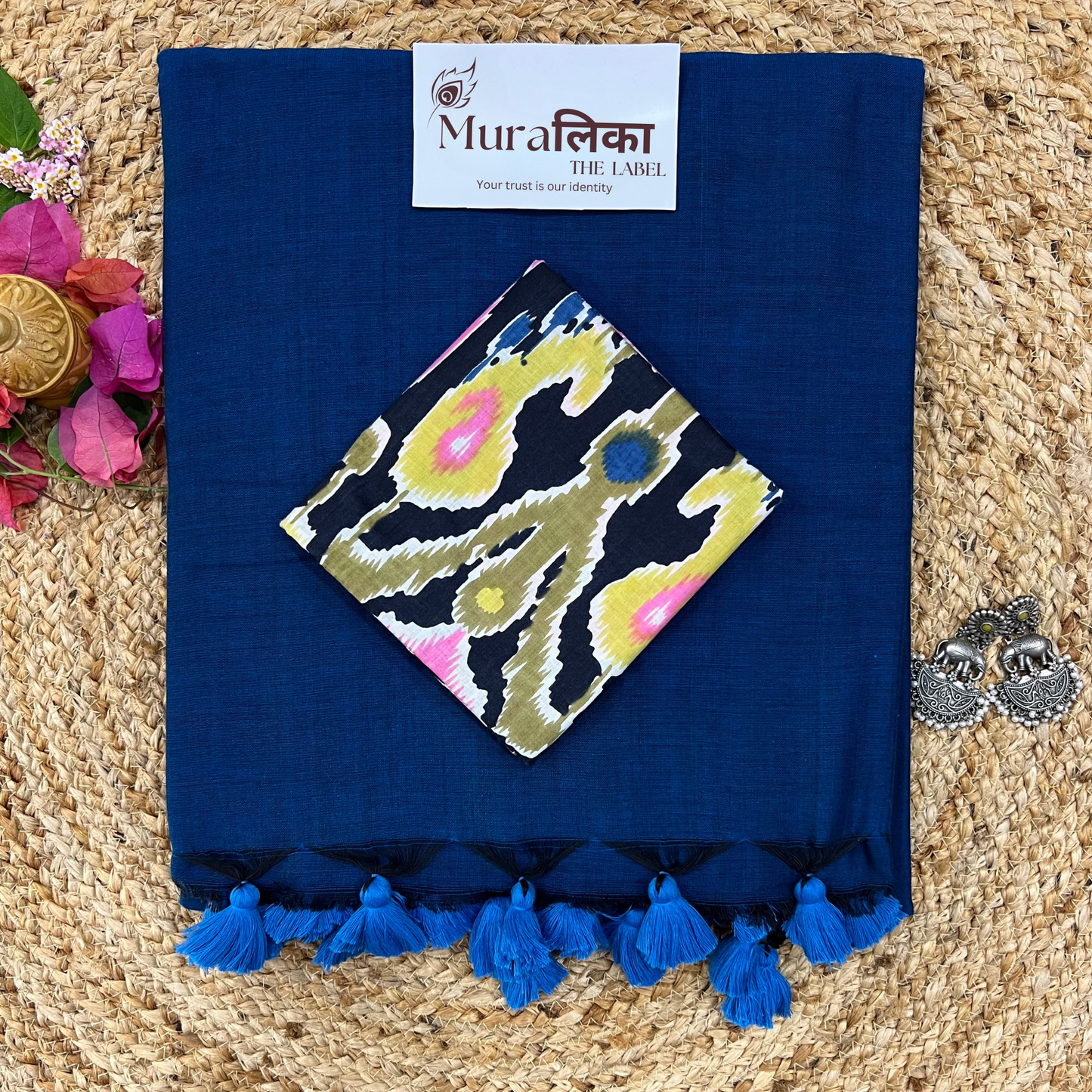 Muralika Indigo Handloom Saree