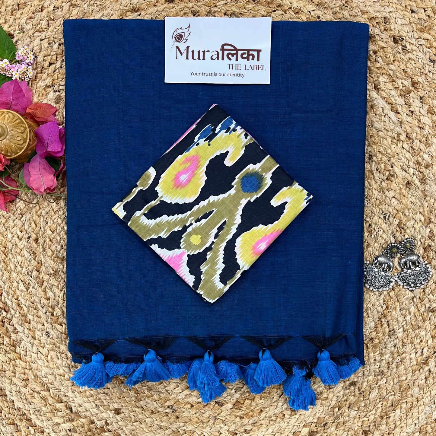 Muralika Indigo Handloom Saree - Muralika the label