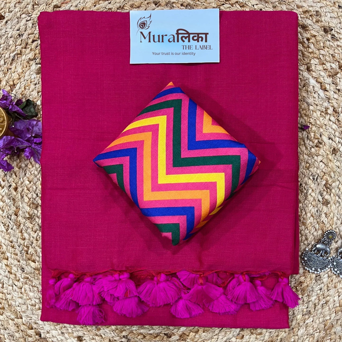 Muralika Queen Pink Handloom Saree - Muralika the label