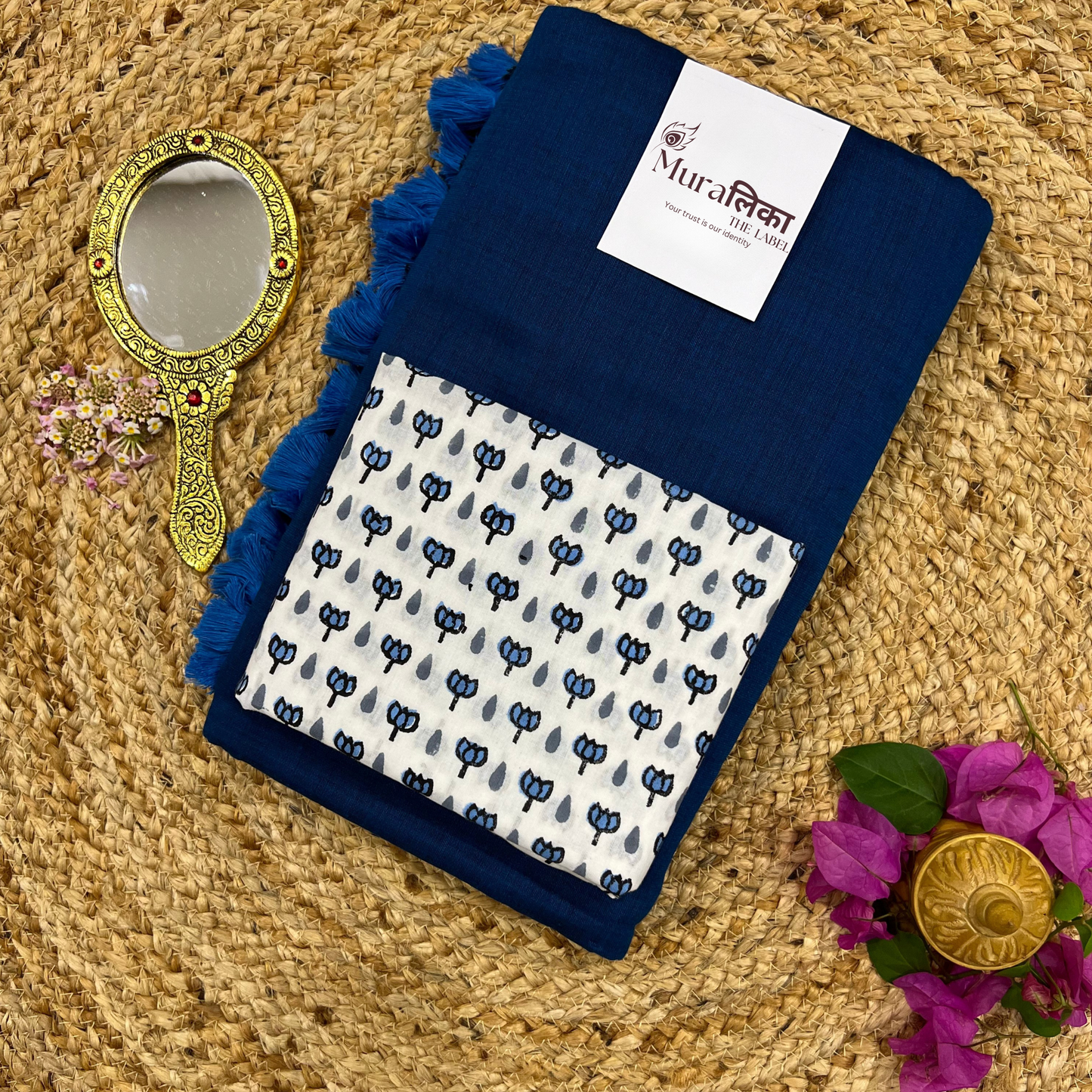 Muralika Indigo Handloom Saree