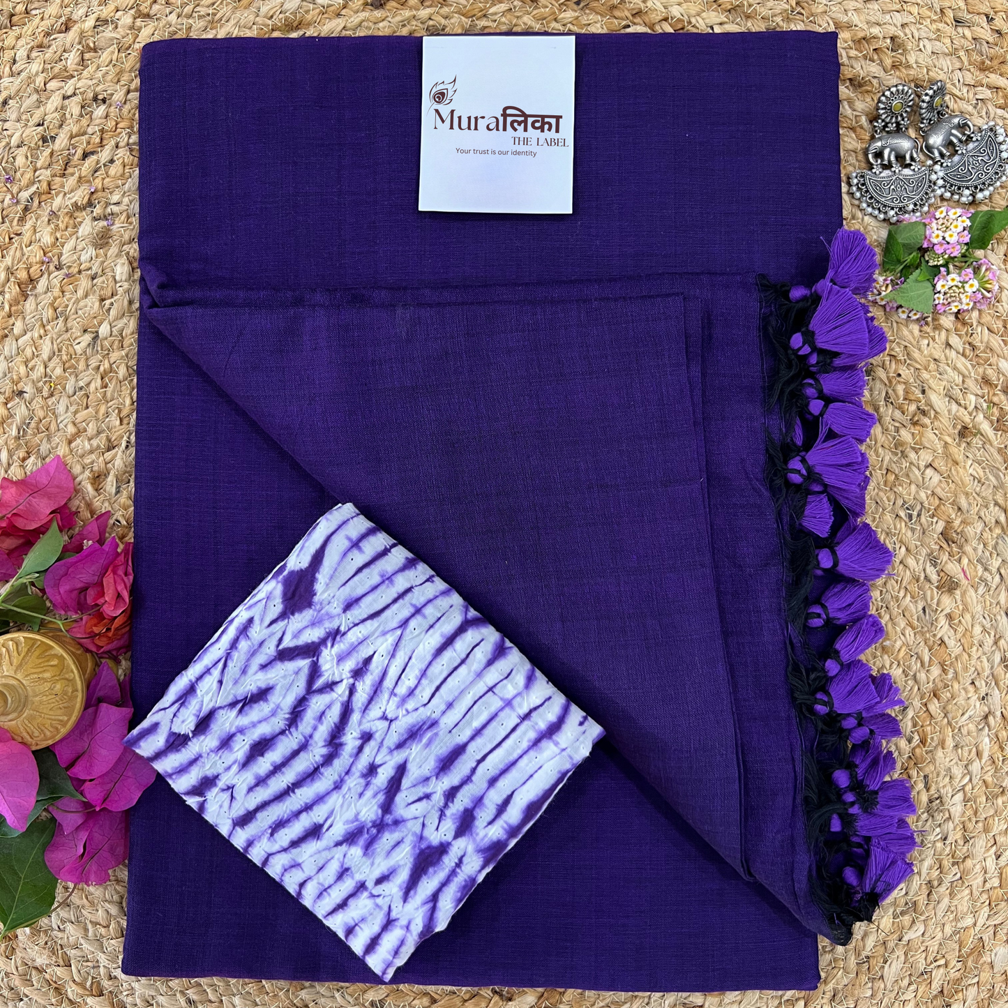 Muralika Purple Handloom Saree