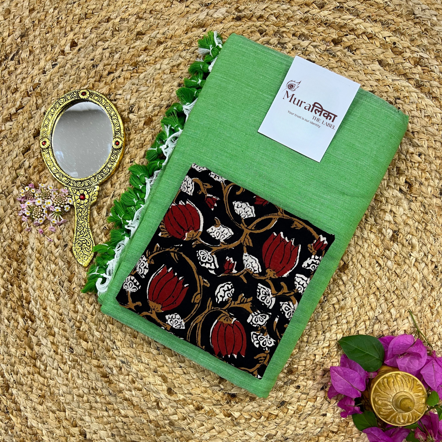 Muralika Light Green Handloom Saree