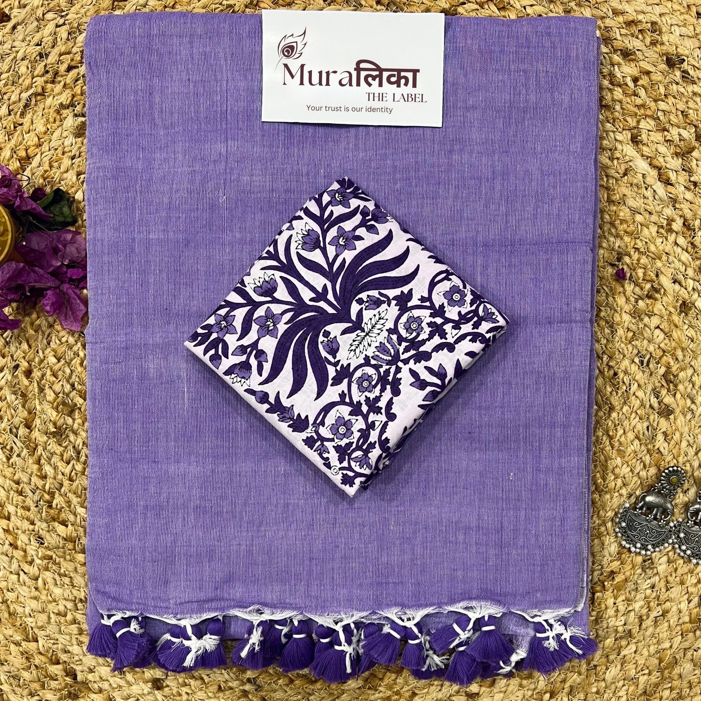 Muralika Lilac Handloom Saree - Muralika the label