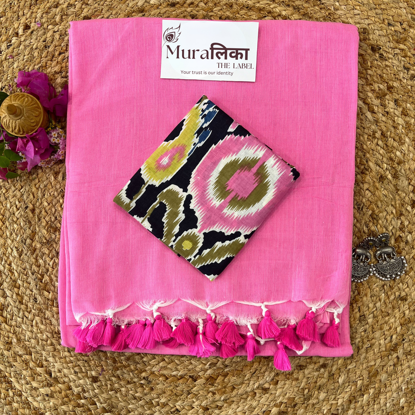 Muralika Pink Handloom Saree