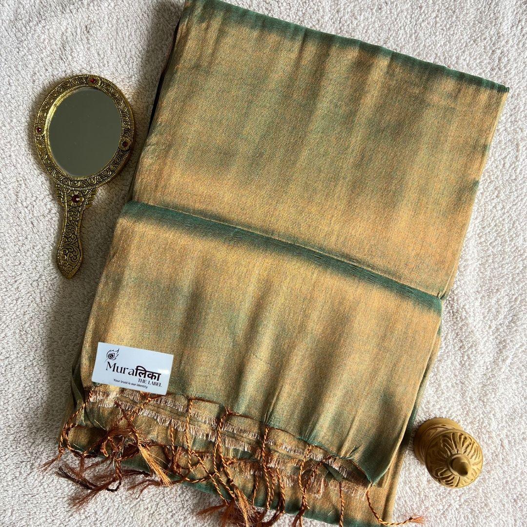Muralika Pure Elegance Handloom Tissue Saree - Muralika the label