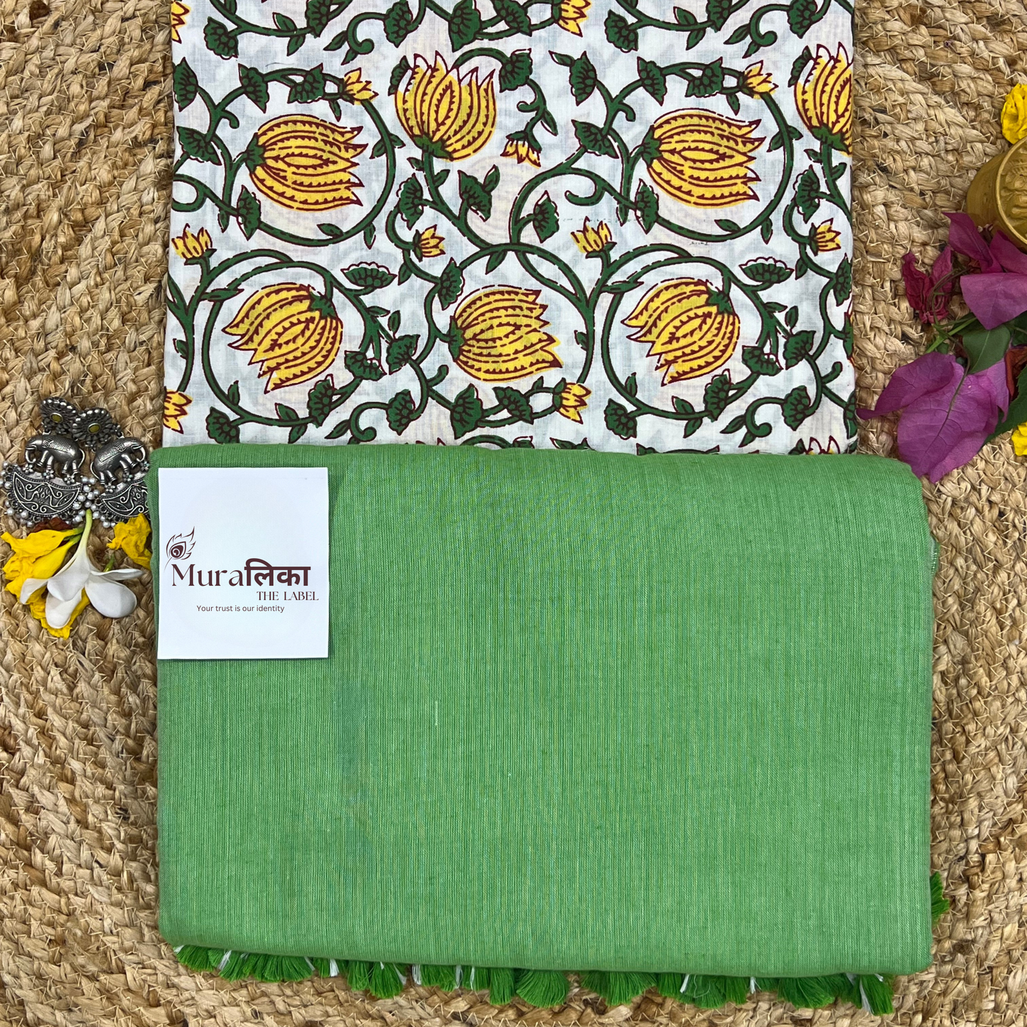 Muralika Light Green Handloom Saree