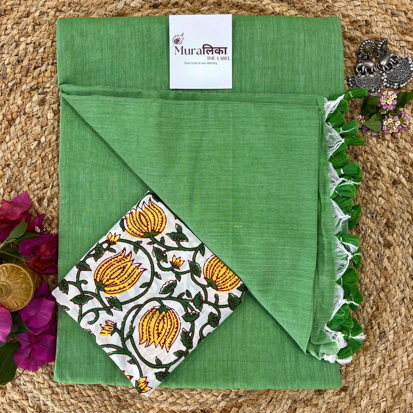 Muralika Light Green Handloom Saree