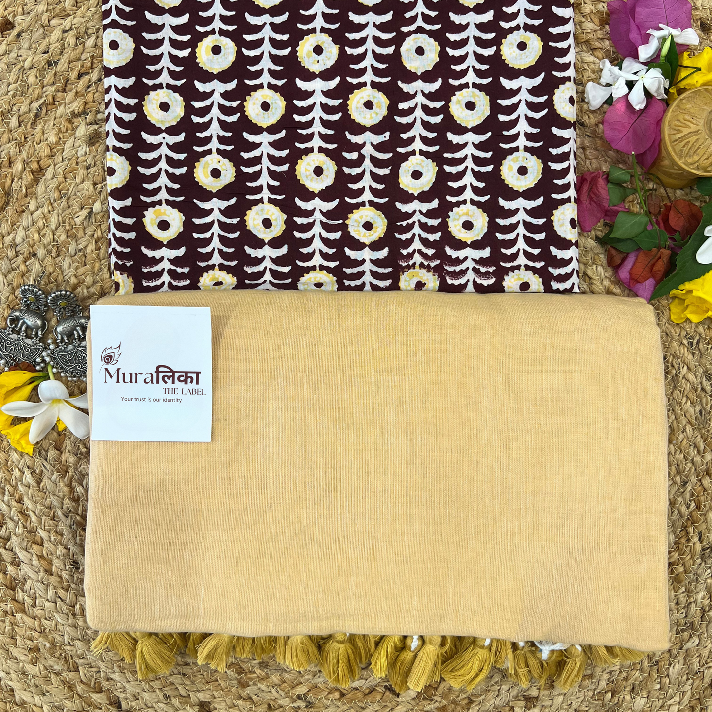 Muralika Fawn Handloom Saree