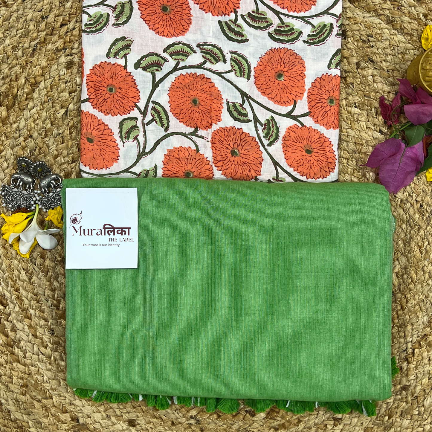 Muralika Light Green Handloom Saree