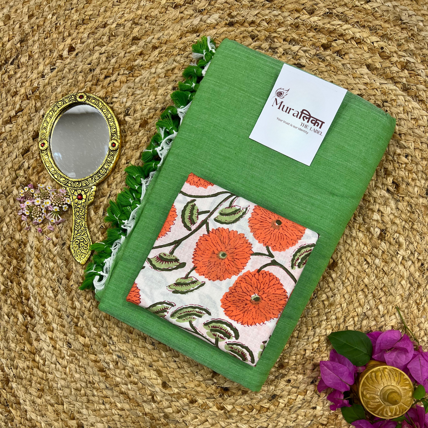 Muralika Light Green Handloom Saree