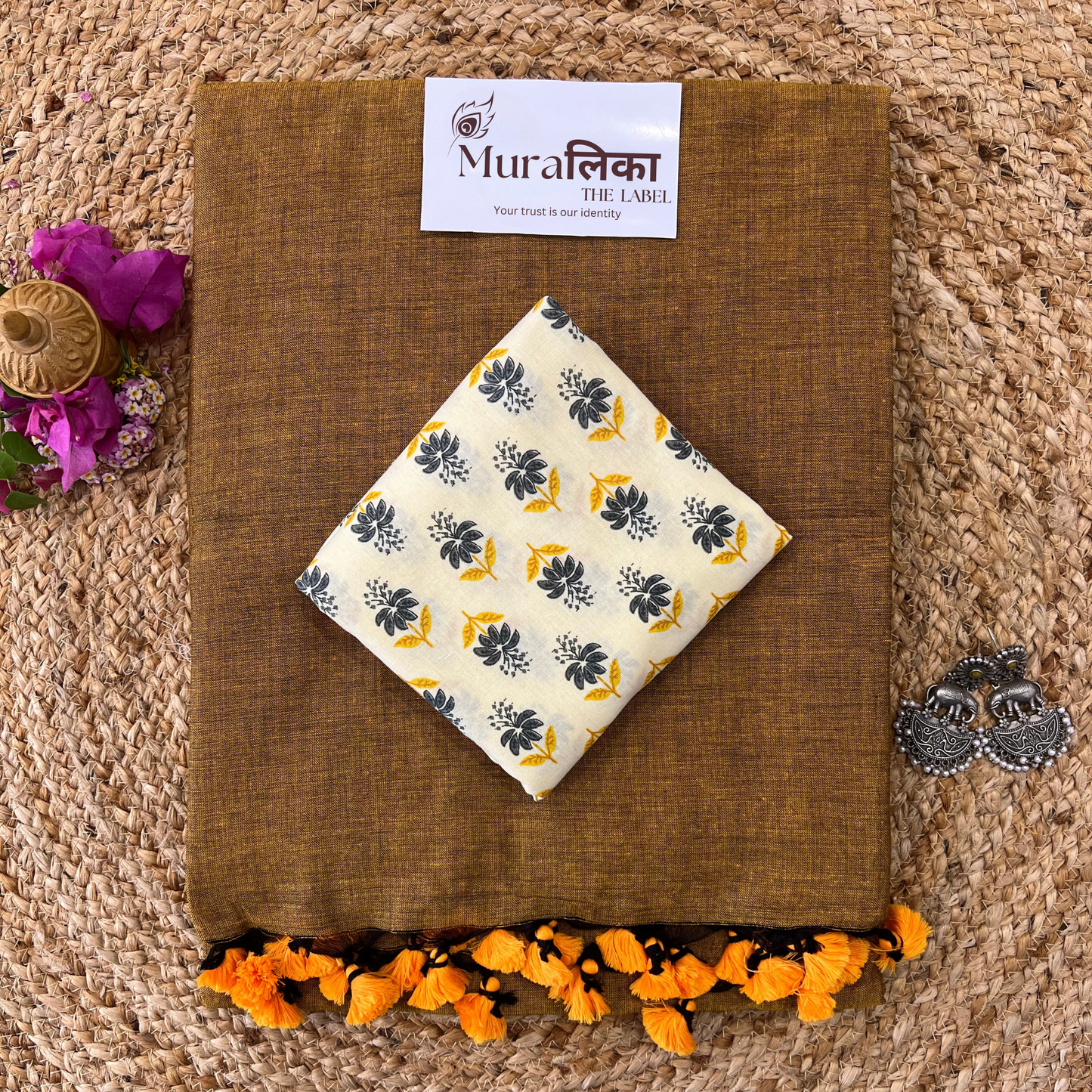 Muralika Mustard Handloom Saree