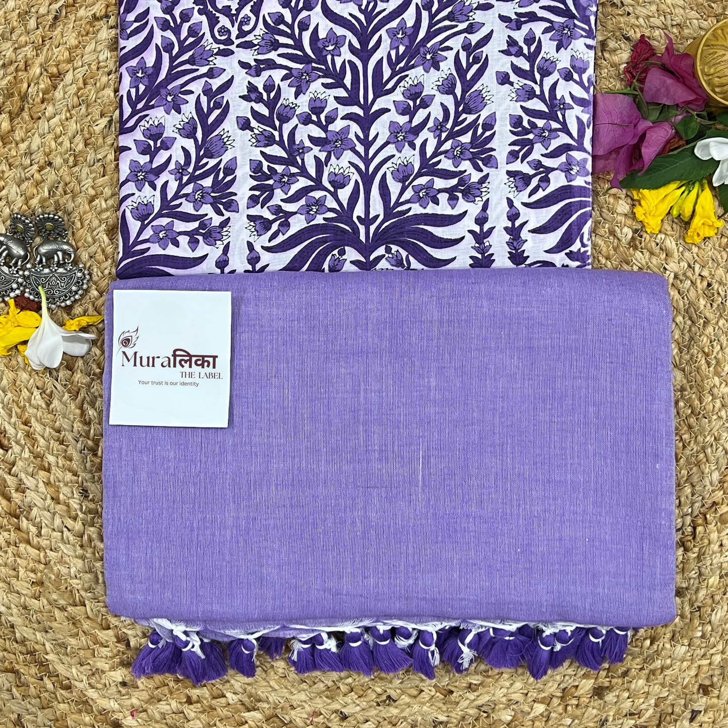 Muralika Lilac Handloom Saree