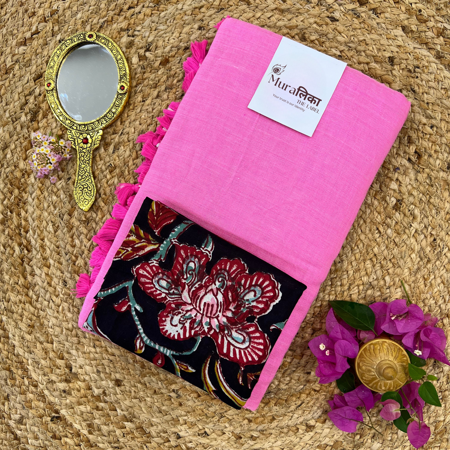 Muralika Pink Handloom Saree