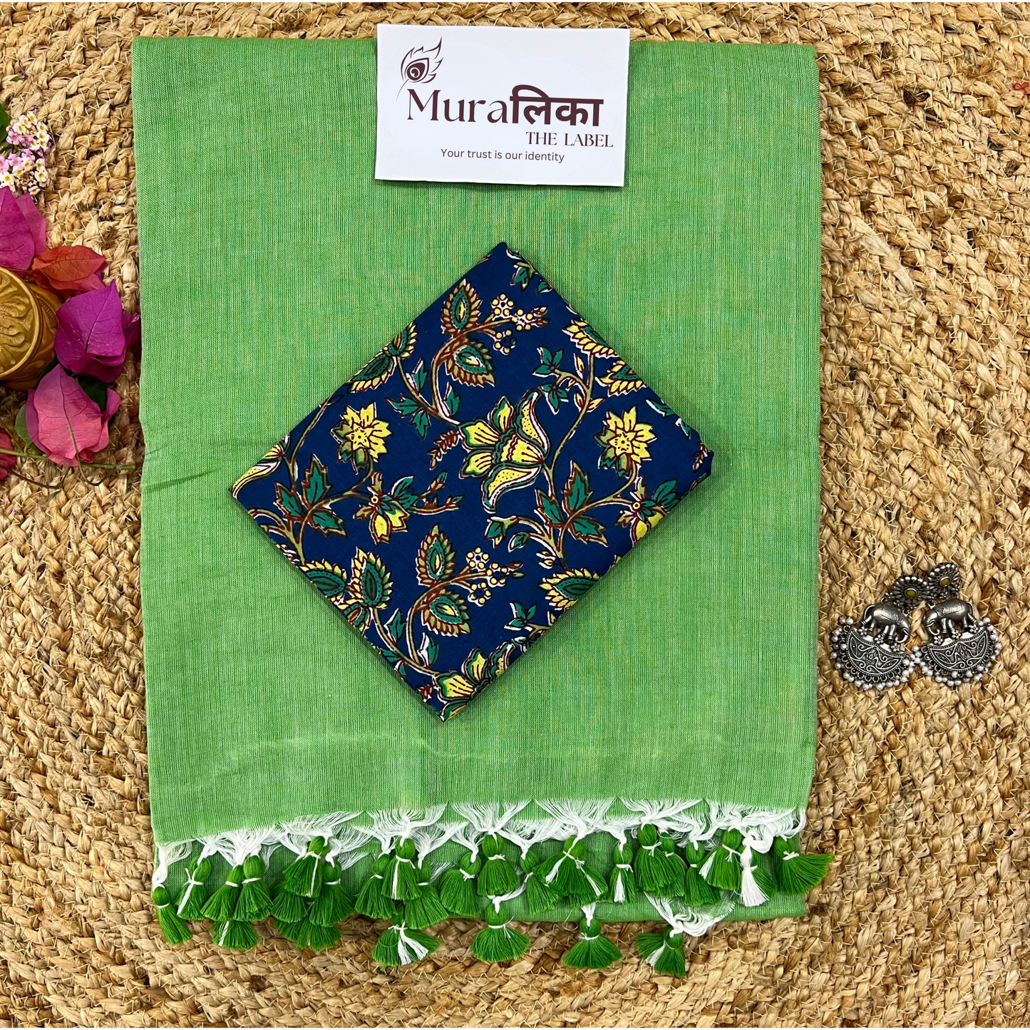 Muralika Light Green Handloom Saree
