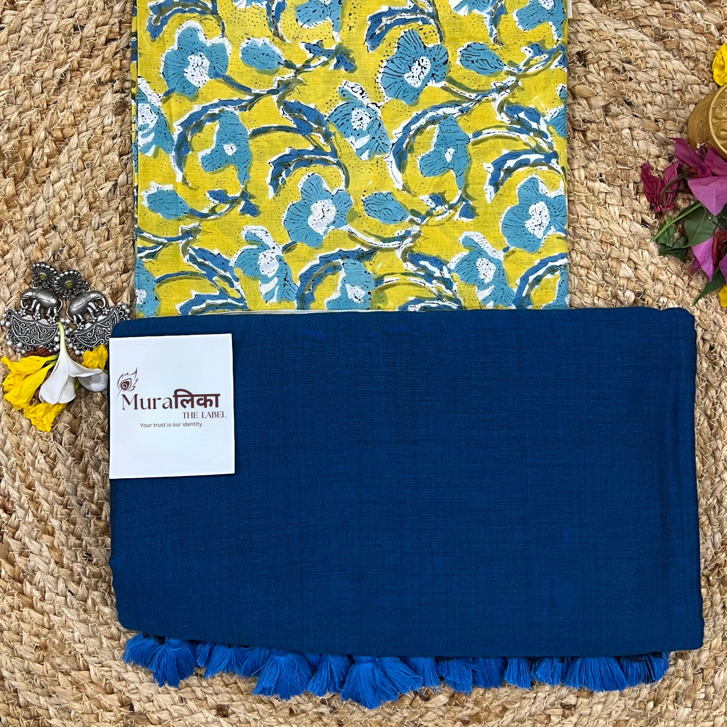 Muralika Indigo Handloom Saree