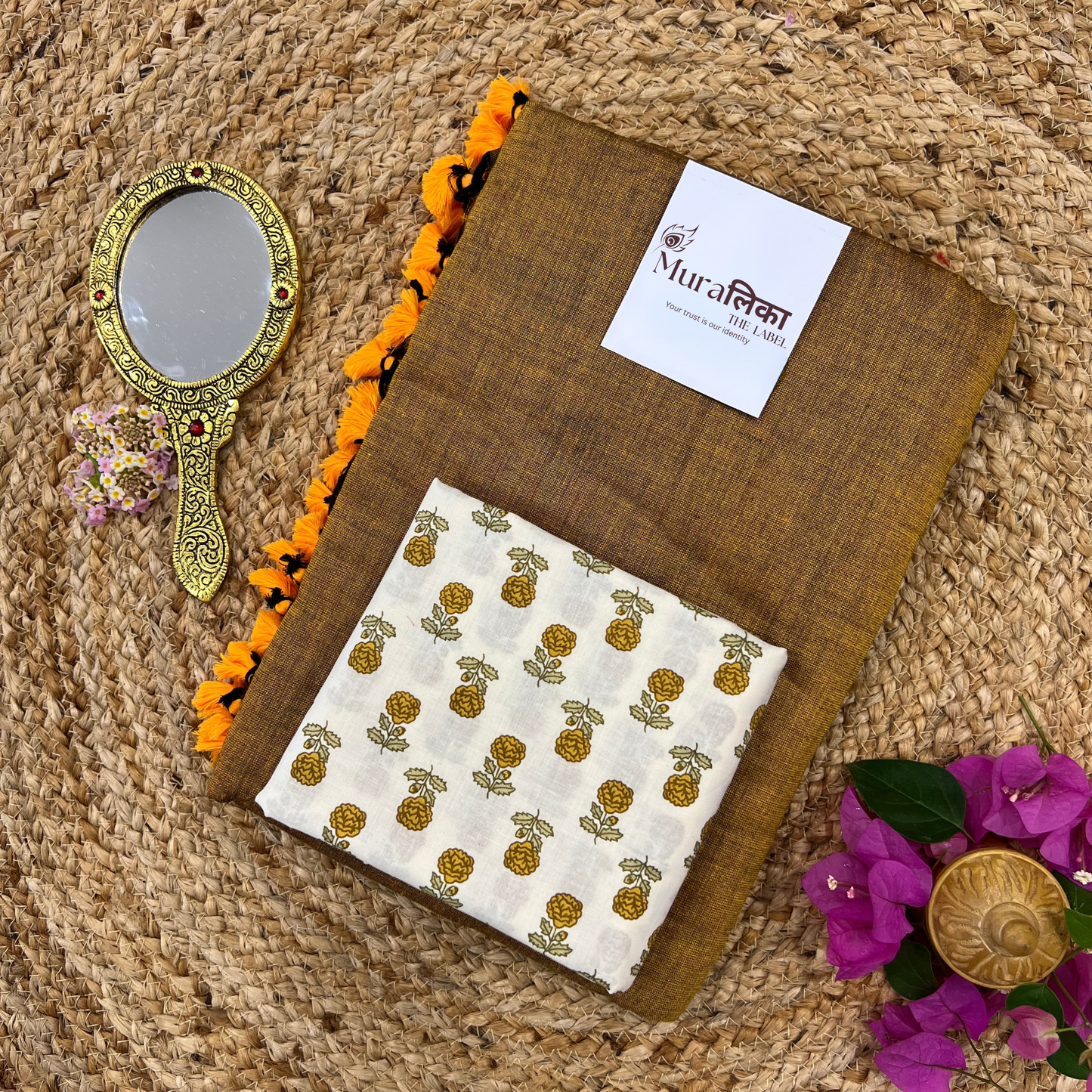 Muralika Mustard Handloom Saree