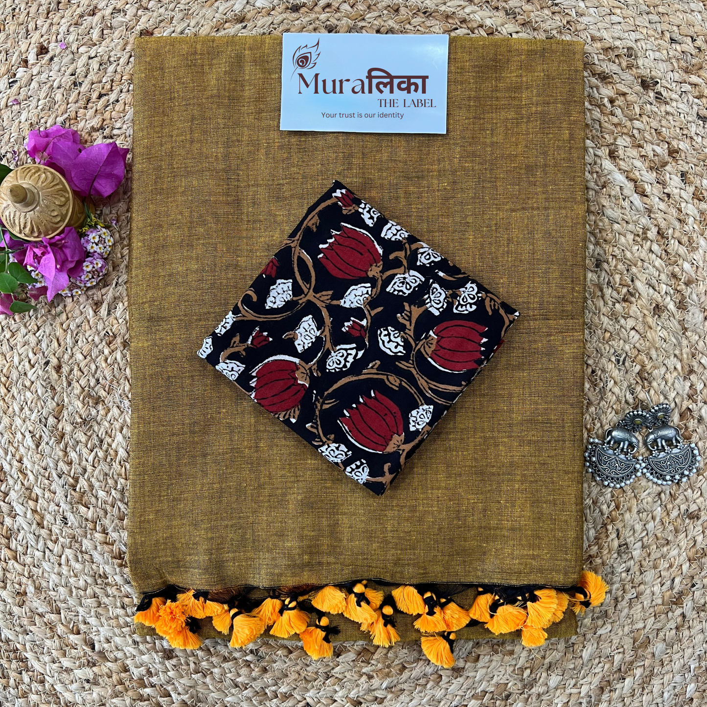 Muralika Mustard Handloom Saree