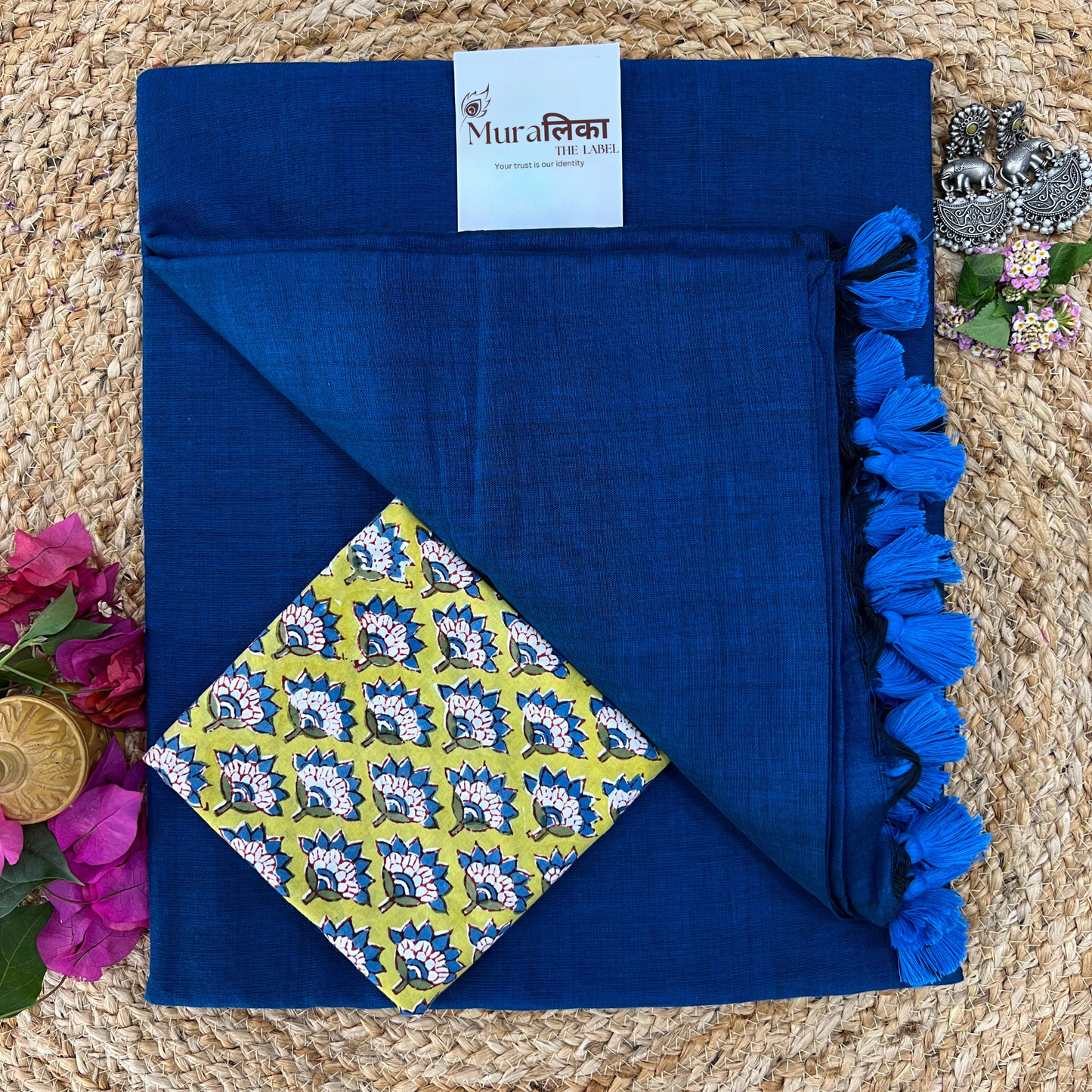 Muralika Indigo Handloom Saree