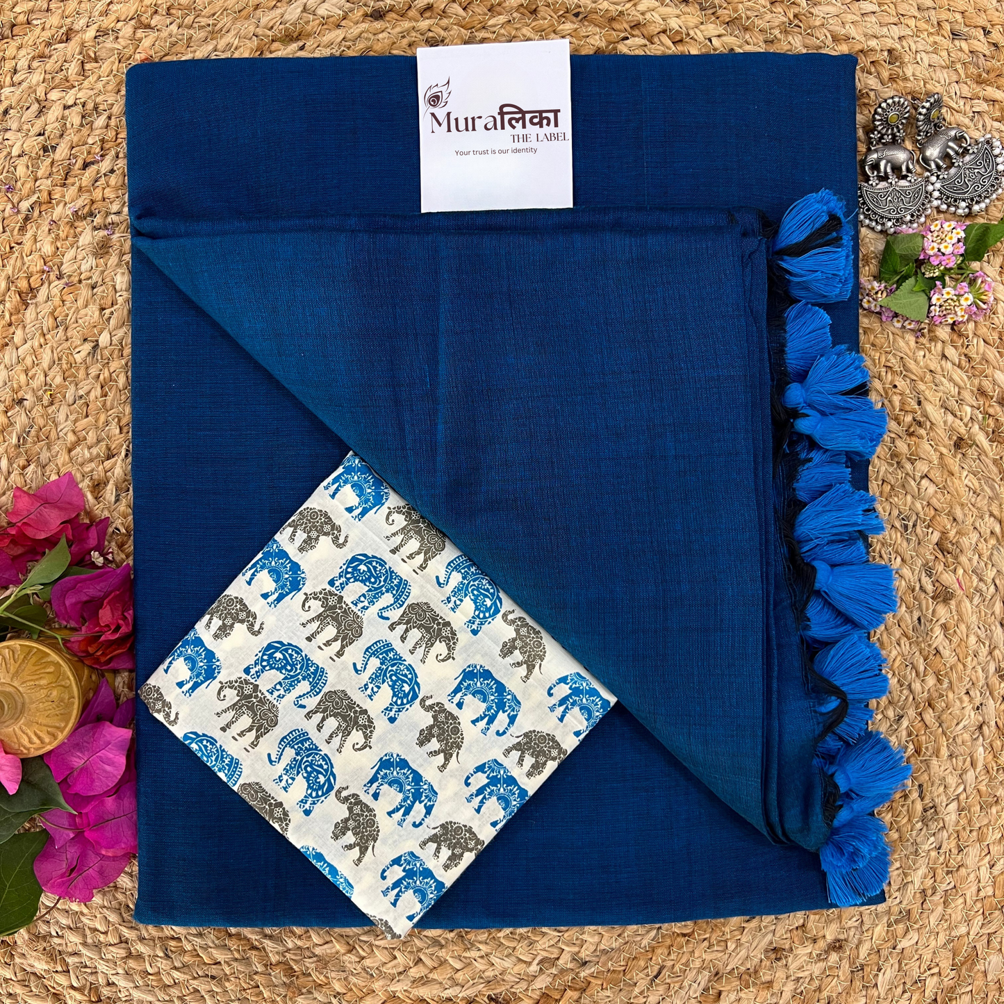 Muralika Indigo Handloom Saree