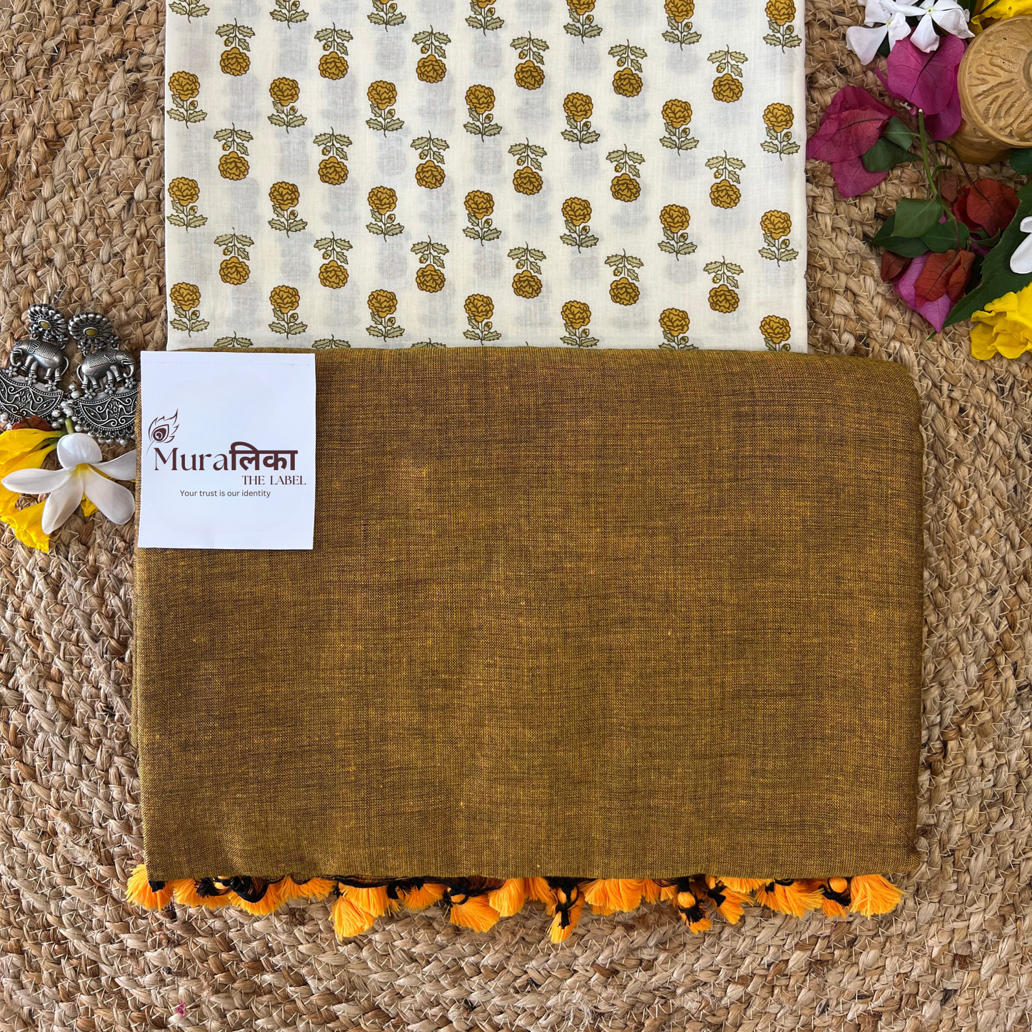 Muralika Mustard Handloom Saree