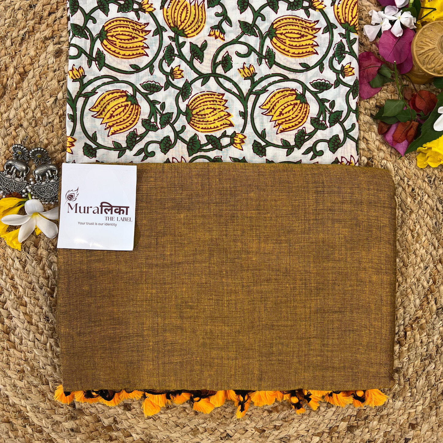 Muralika Mustard Handloom Saree