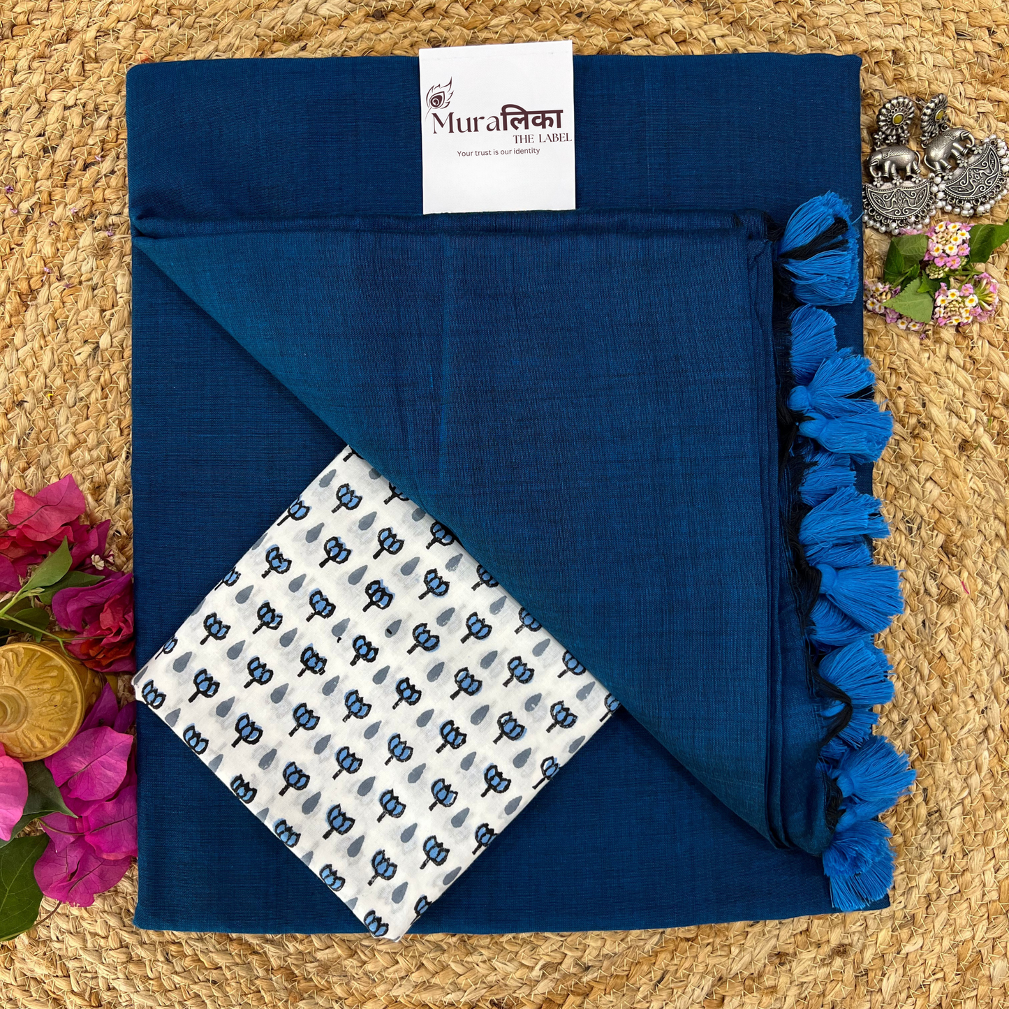 Muralika Indigo Handloom Saree
