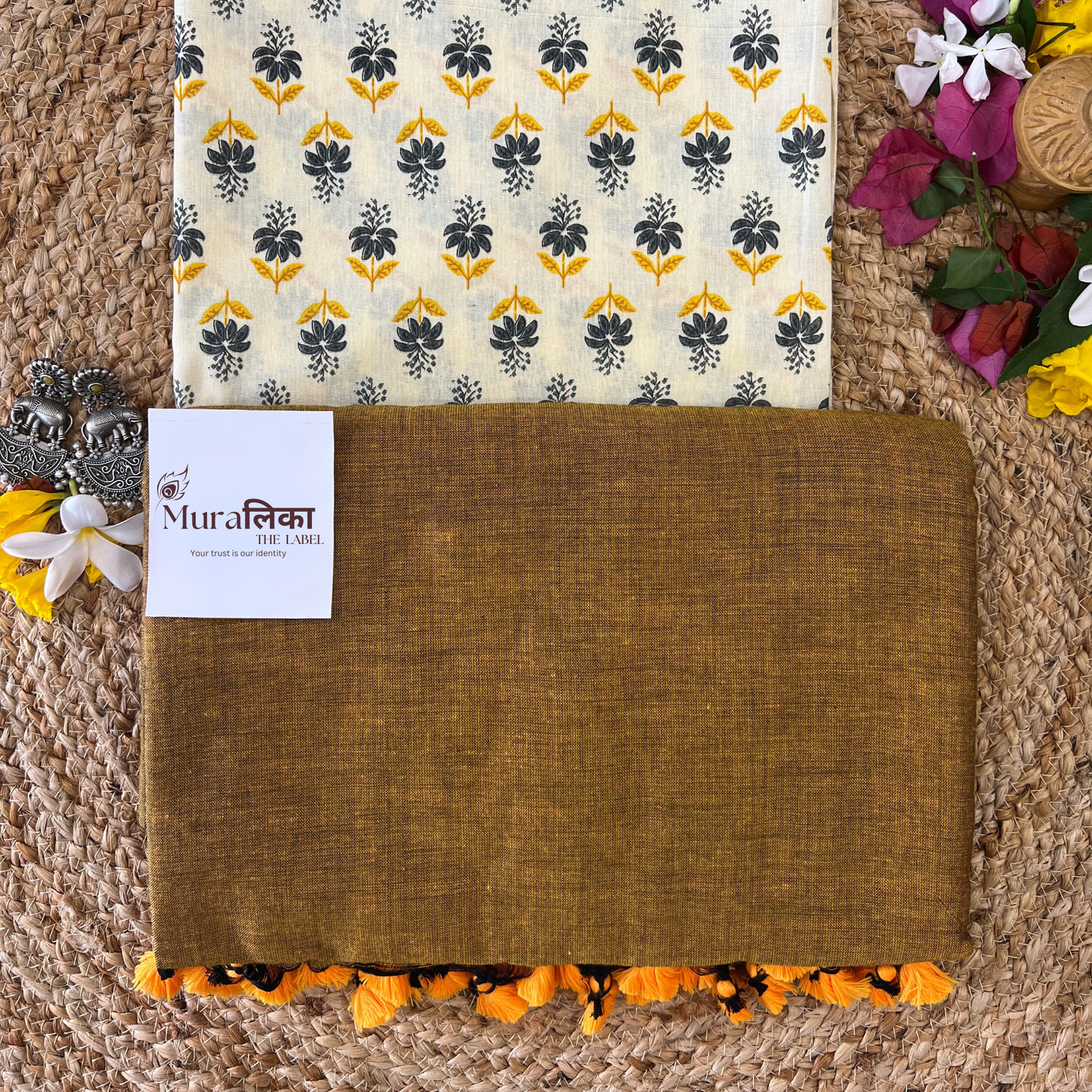 Muralika Mustard Handloom Saree