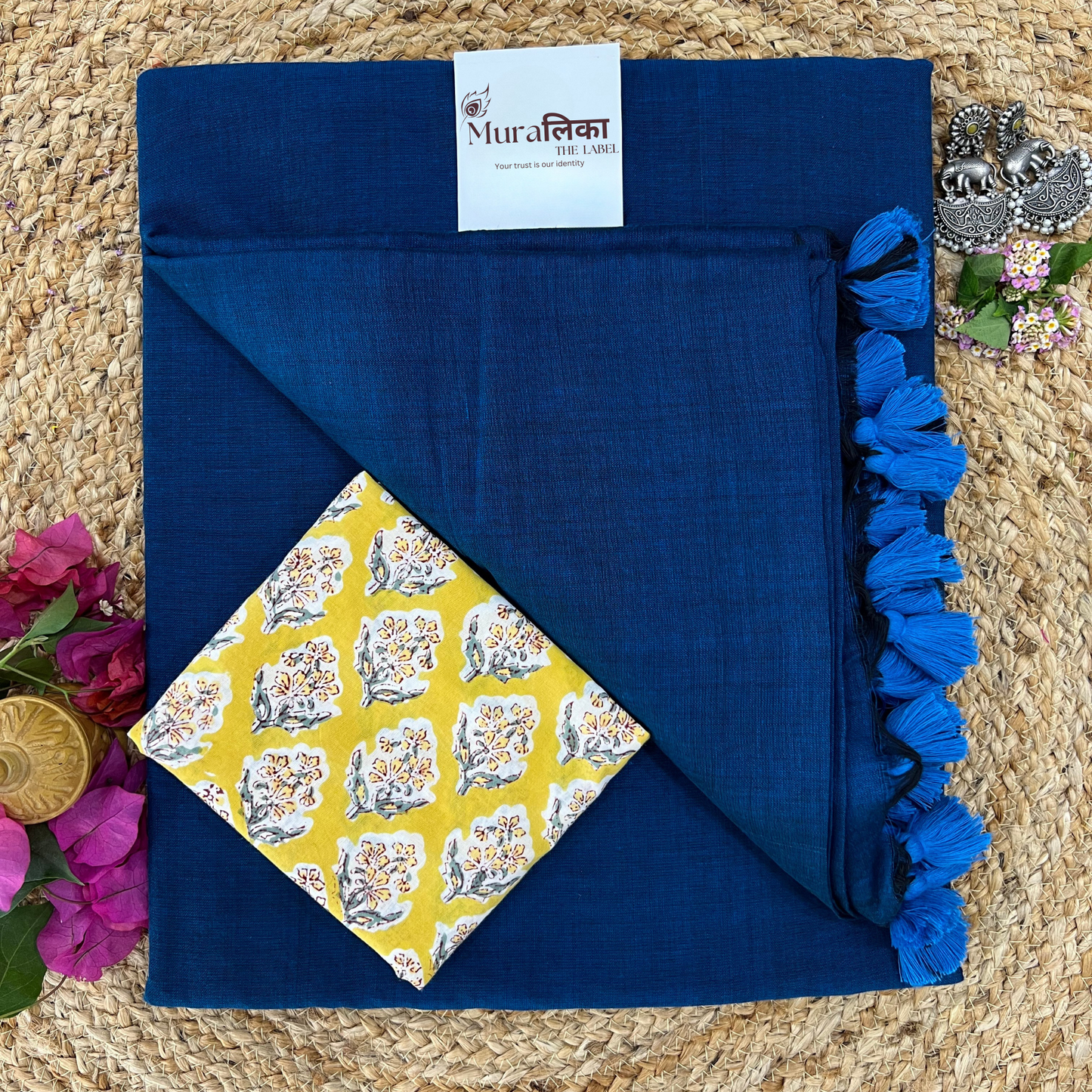 Muralika Indigo Handloom Saree