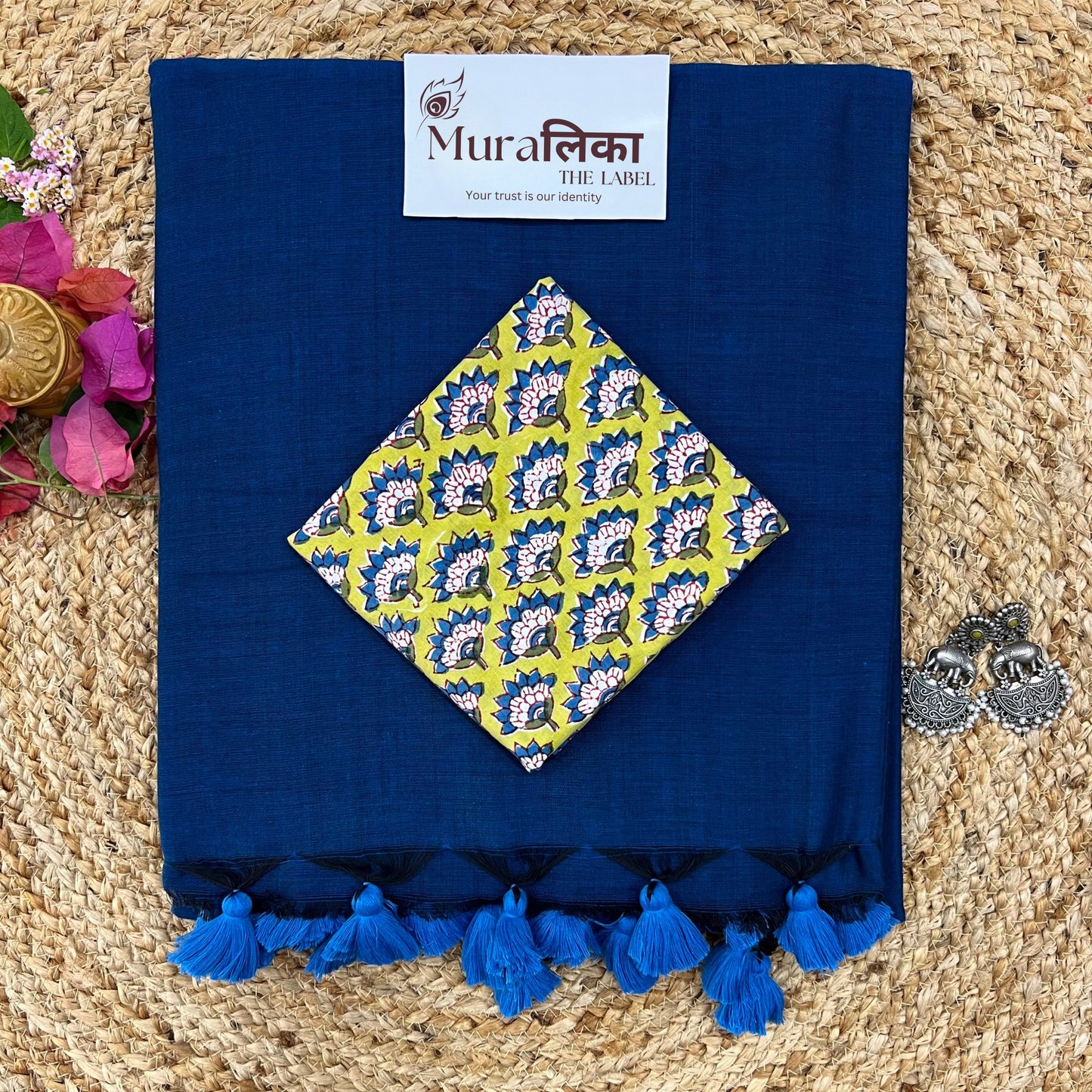 Muralika Indigo Handloom Saree