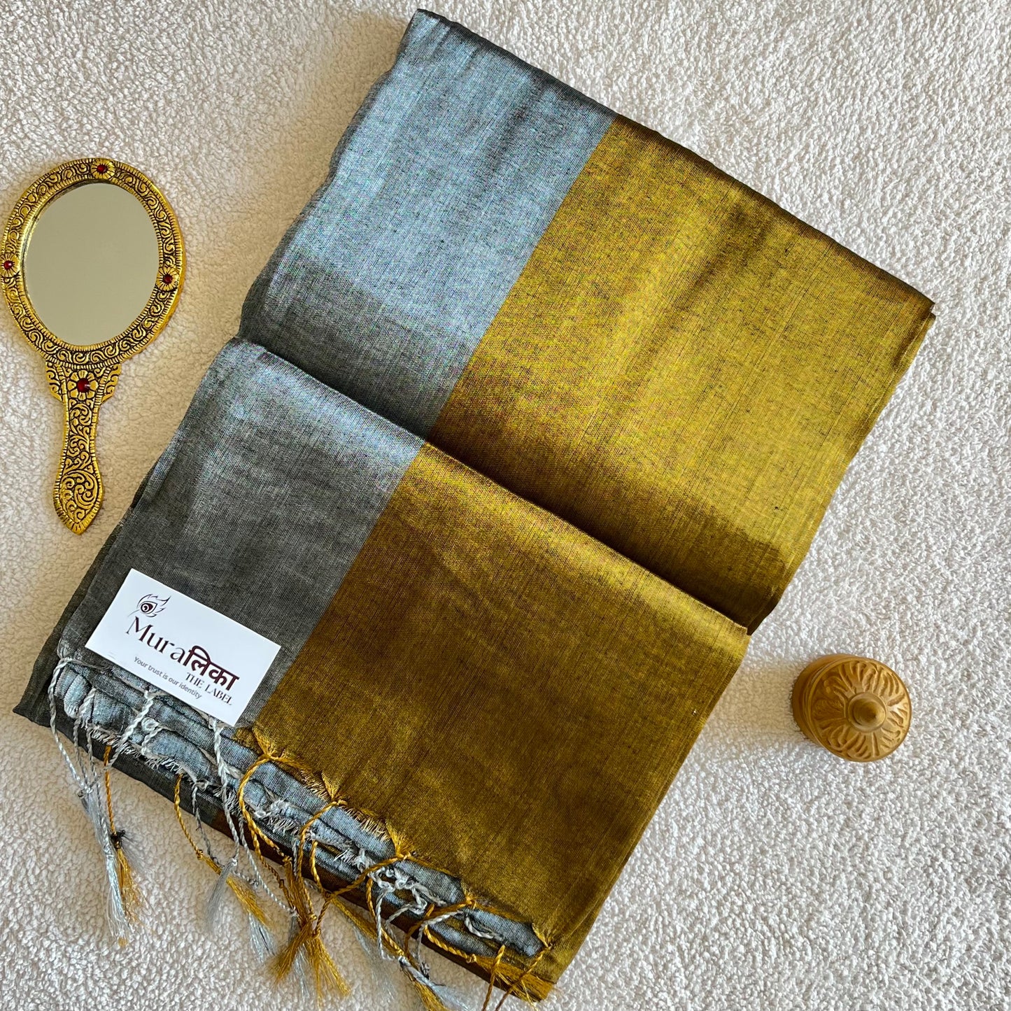 MURALIKA SONA CHANDI HANDLOOM TISSUE SAREE