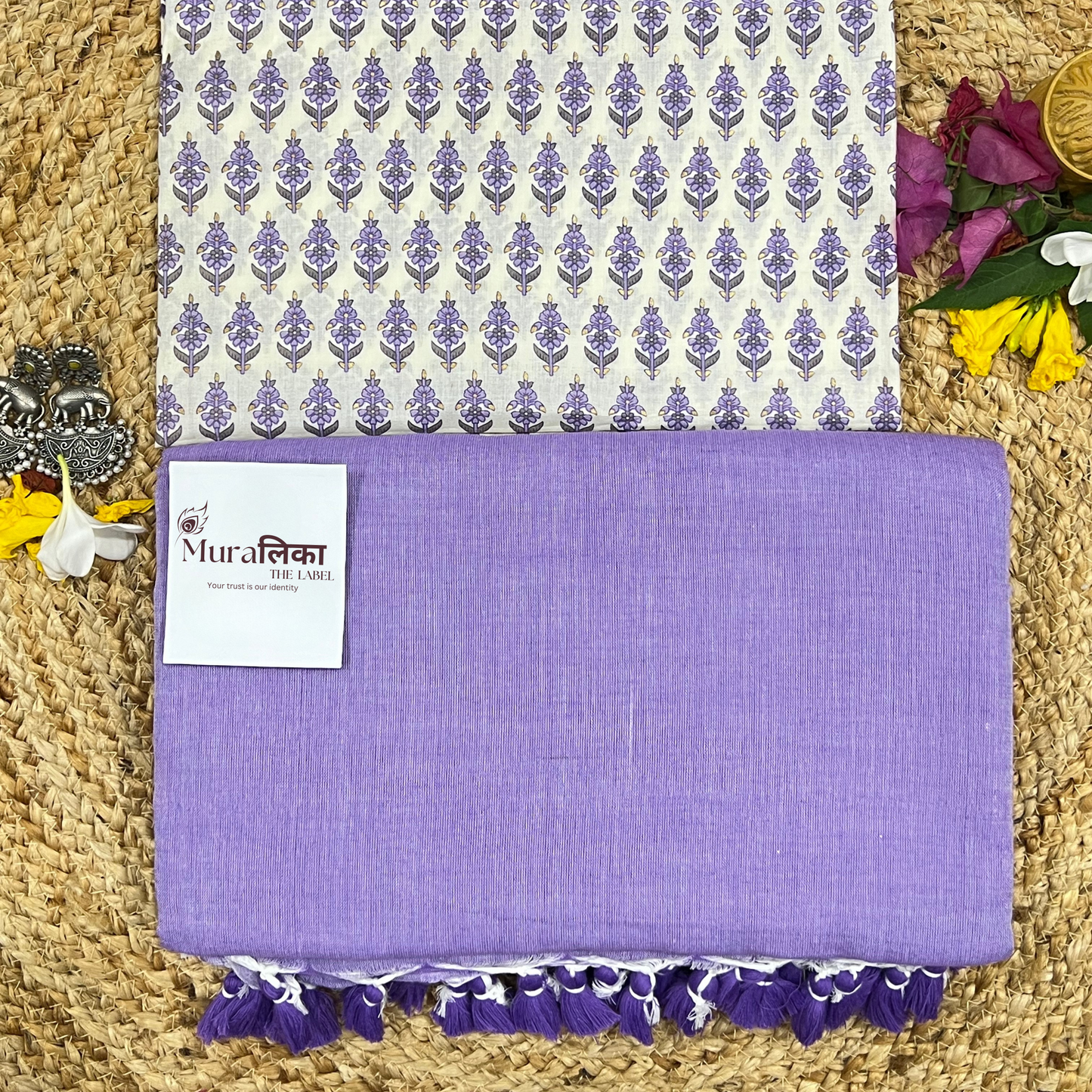 Muralika Lilac Handloom Saree