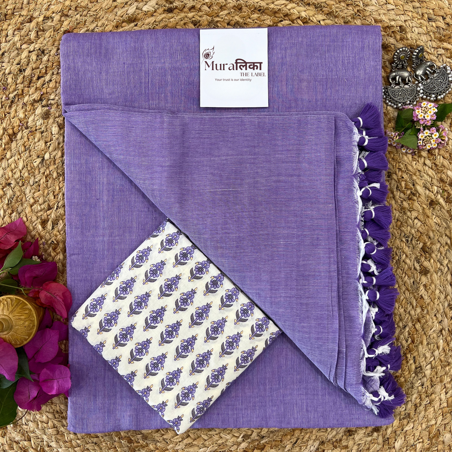 Muralika Lilac Handloom Saree