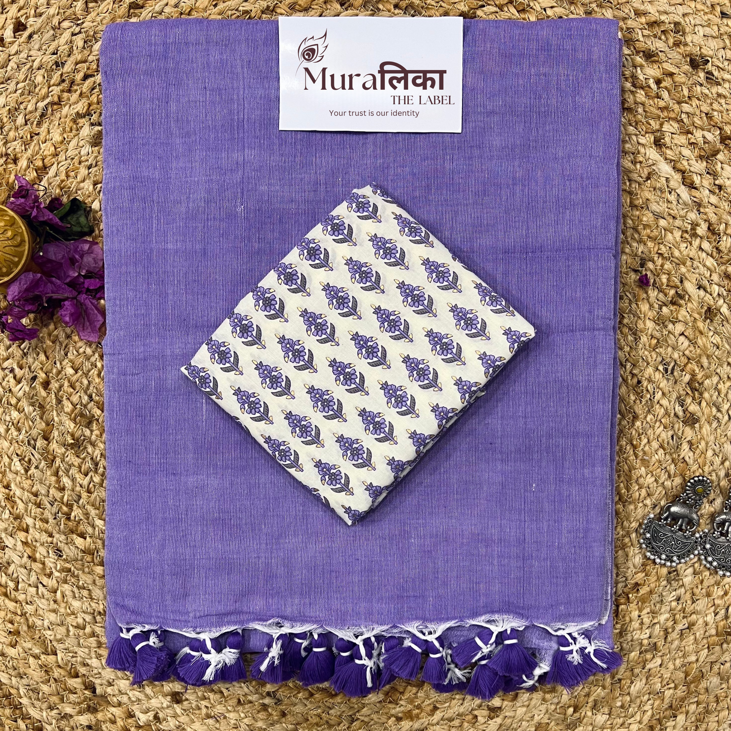 Muralika Lilac Handloom Saree