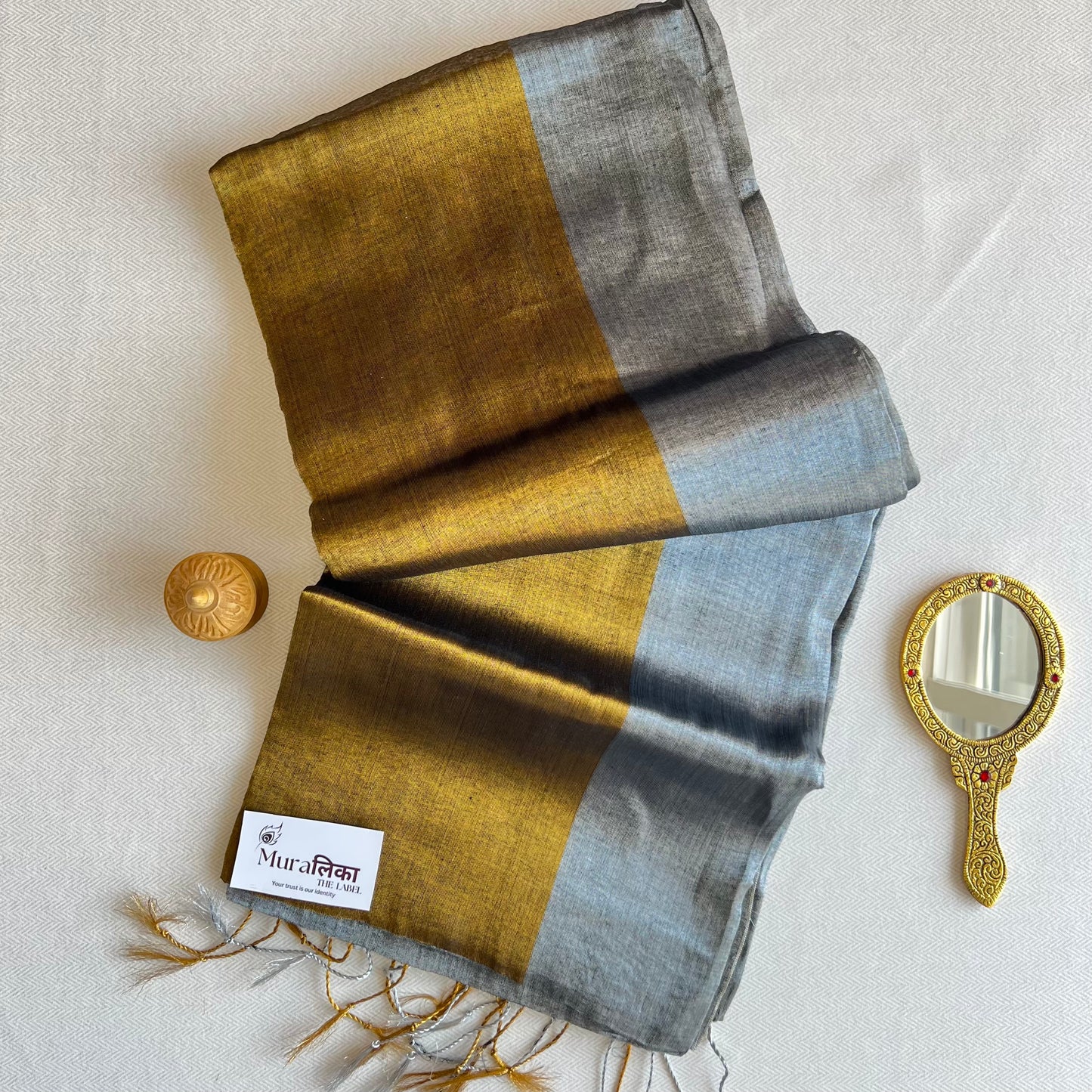 MURALIKA SONA CHANDI HANDLOOM TISSUE SAREE