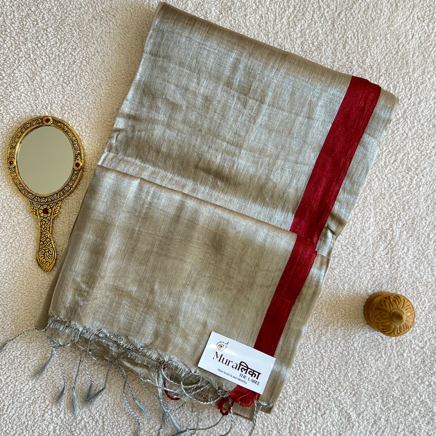 Muralika Pure Elegance Handloom Tissue Saree