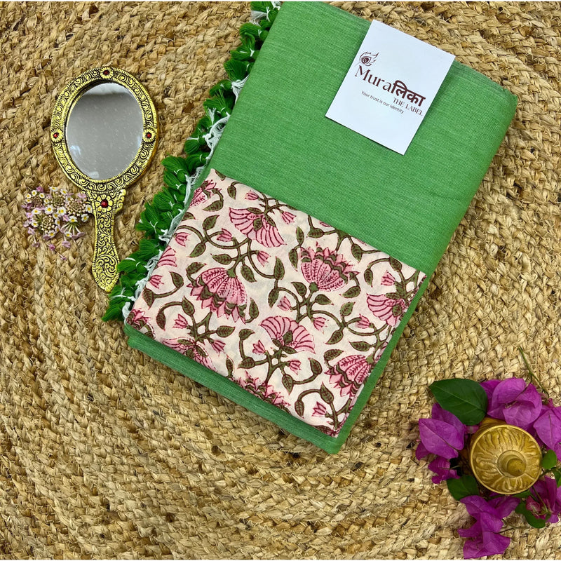 Muralika Light Green Handloom Saree - Muralika the label
