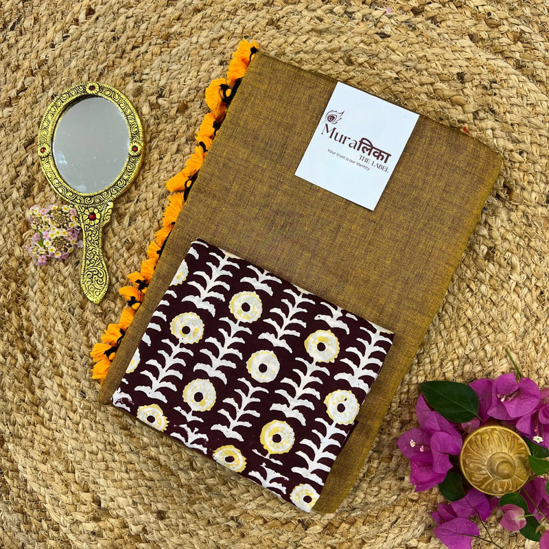 Muralika Mustard Handloom Saree - Muralika the label