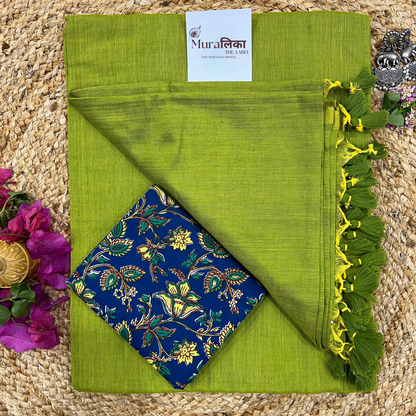 Muralika Light Mehendi Handloom Saree